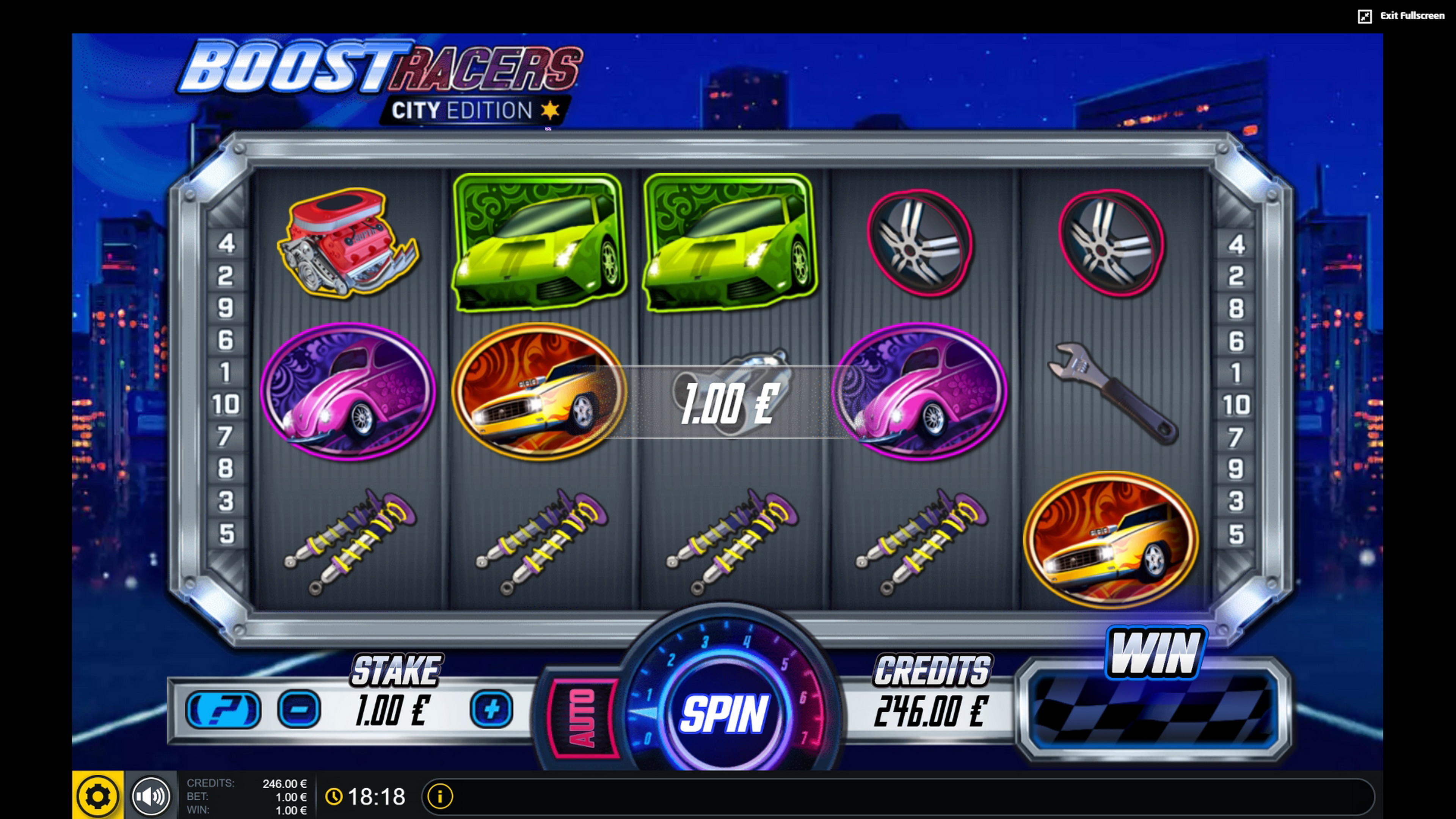Win Money in Boost Racers City Edition Free Slot Game by GAMING1