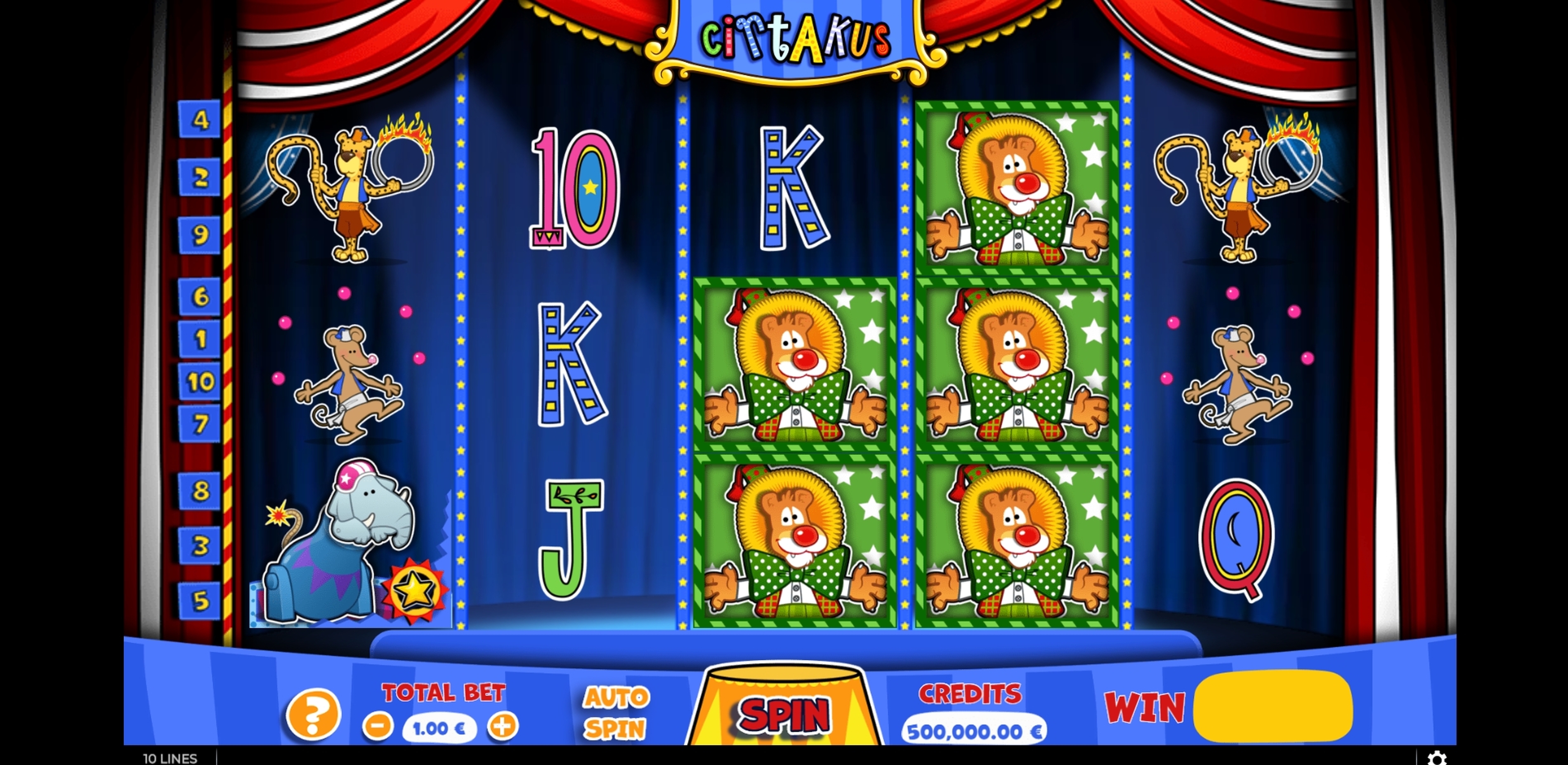 Reels in Cirtacus Slot Game by GAMING1