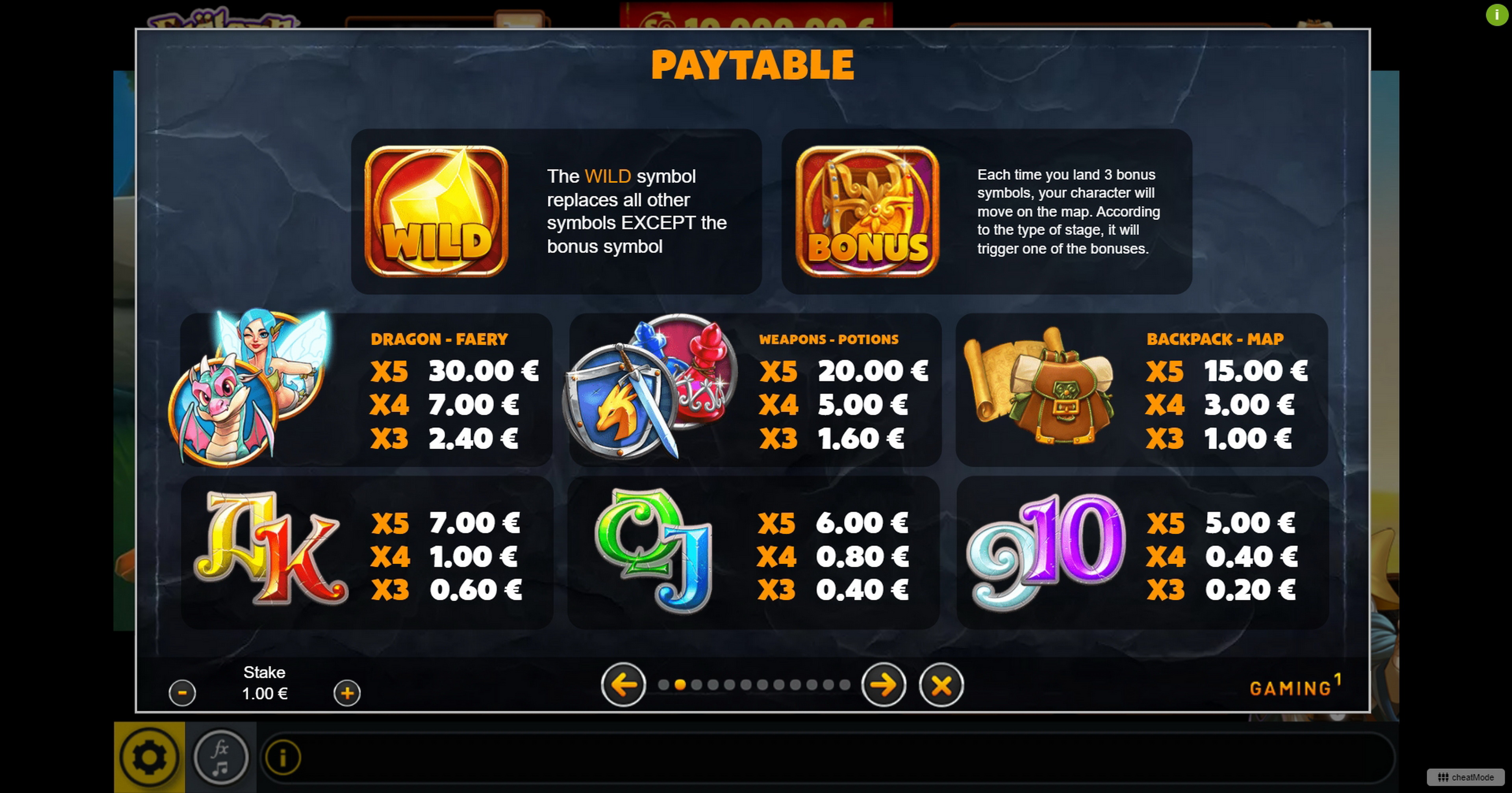 Info of Faëlorn Slot Game by GAMING1