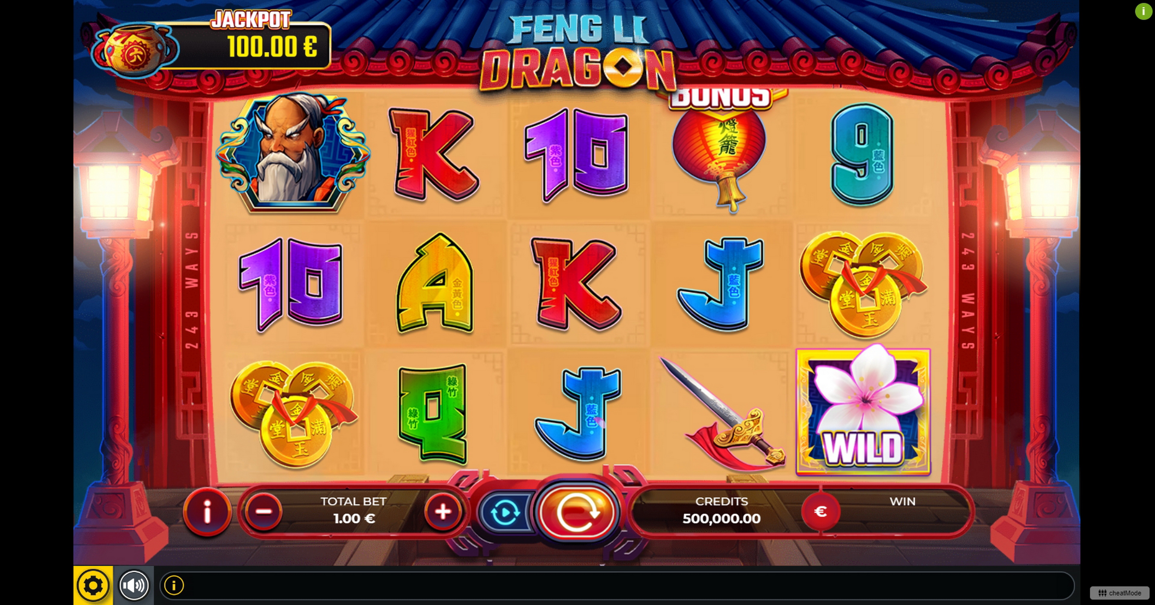 Reels in Feng Li Dragon Slot Game by GAMING1