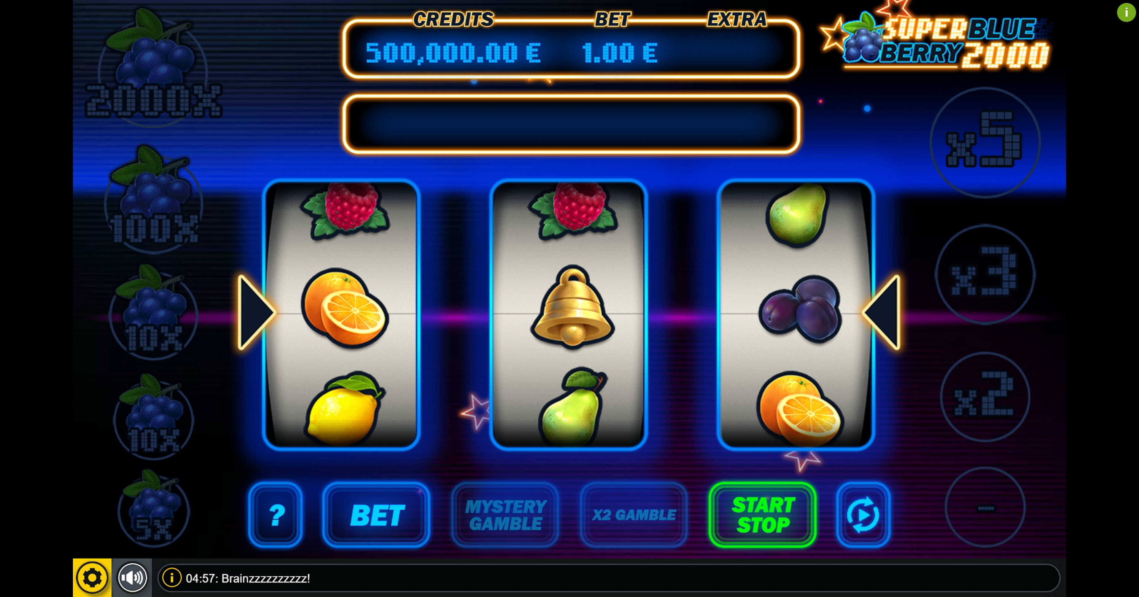 Reels in Super Blueberry 2020 Slot Game by GAMING1