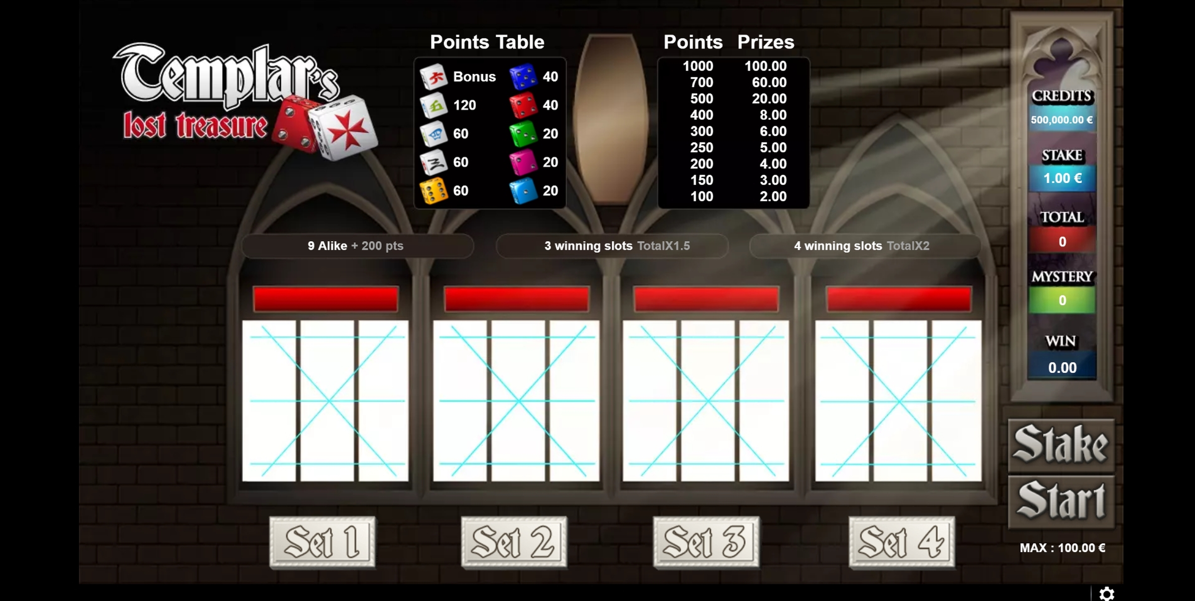 Reels in Templar's Lost Treasure Slot Game by GAMING1