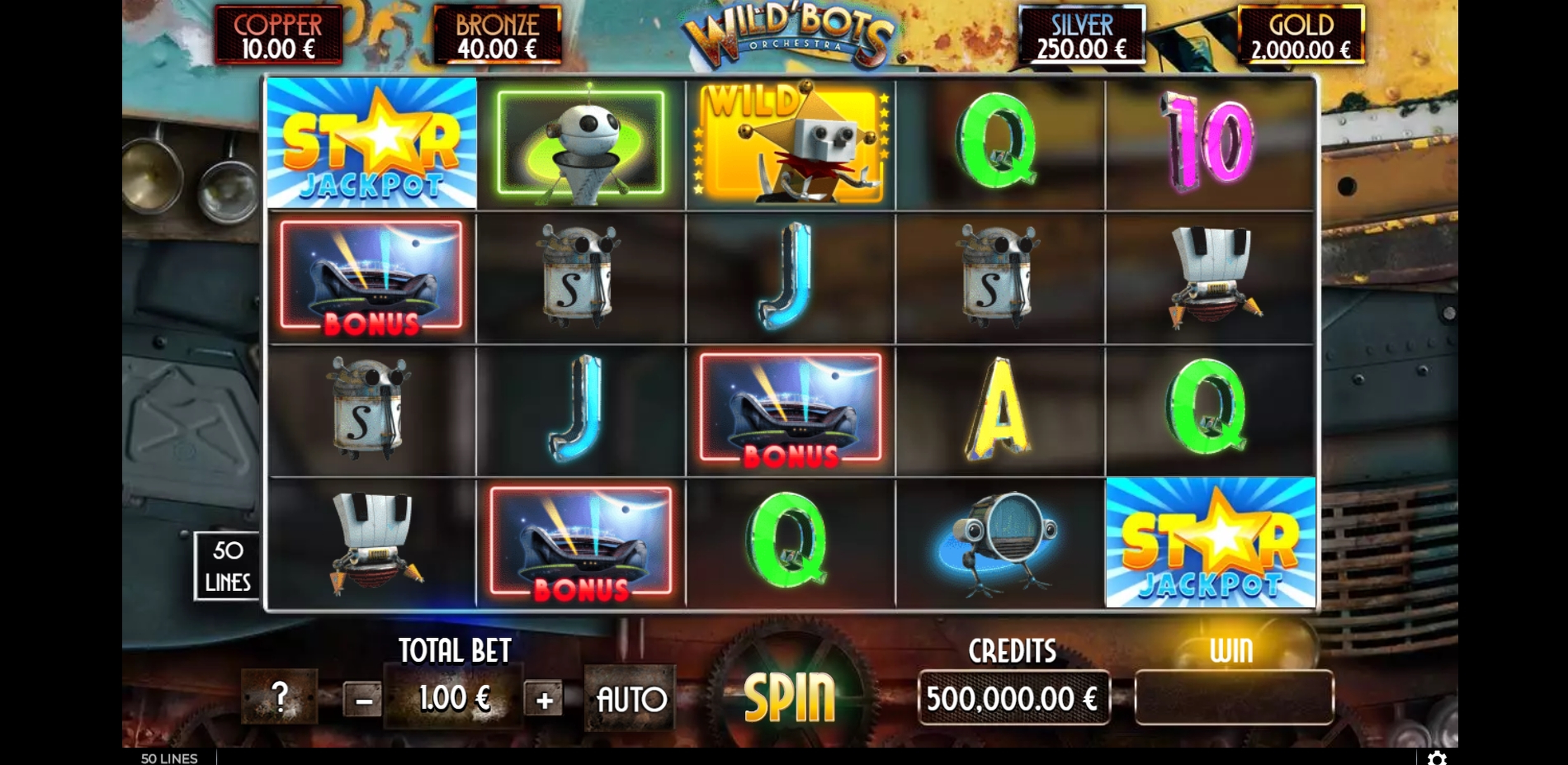 Reels in Wildbots Orchestra Slot Game by GAMING1