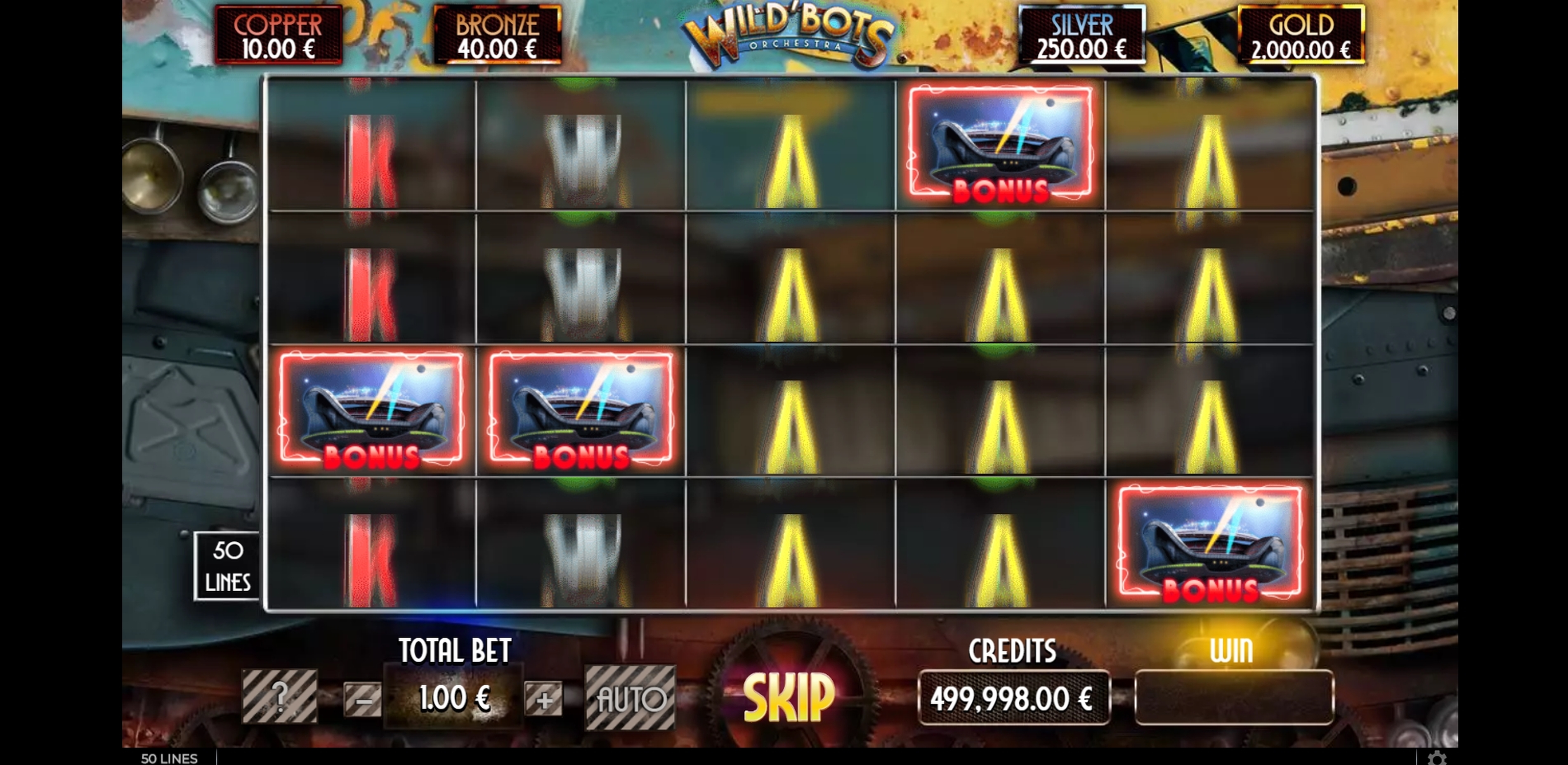 Win Money in Wildbots Orchestra Free Slot Game by GAMING1