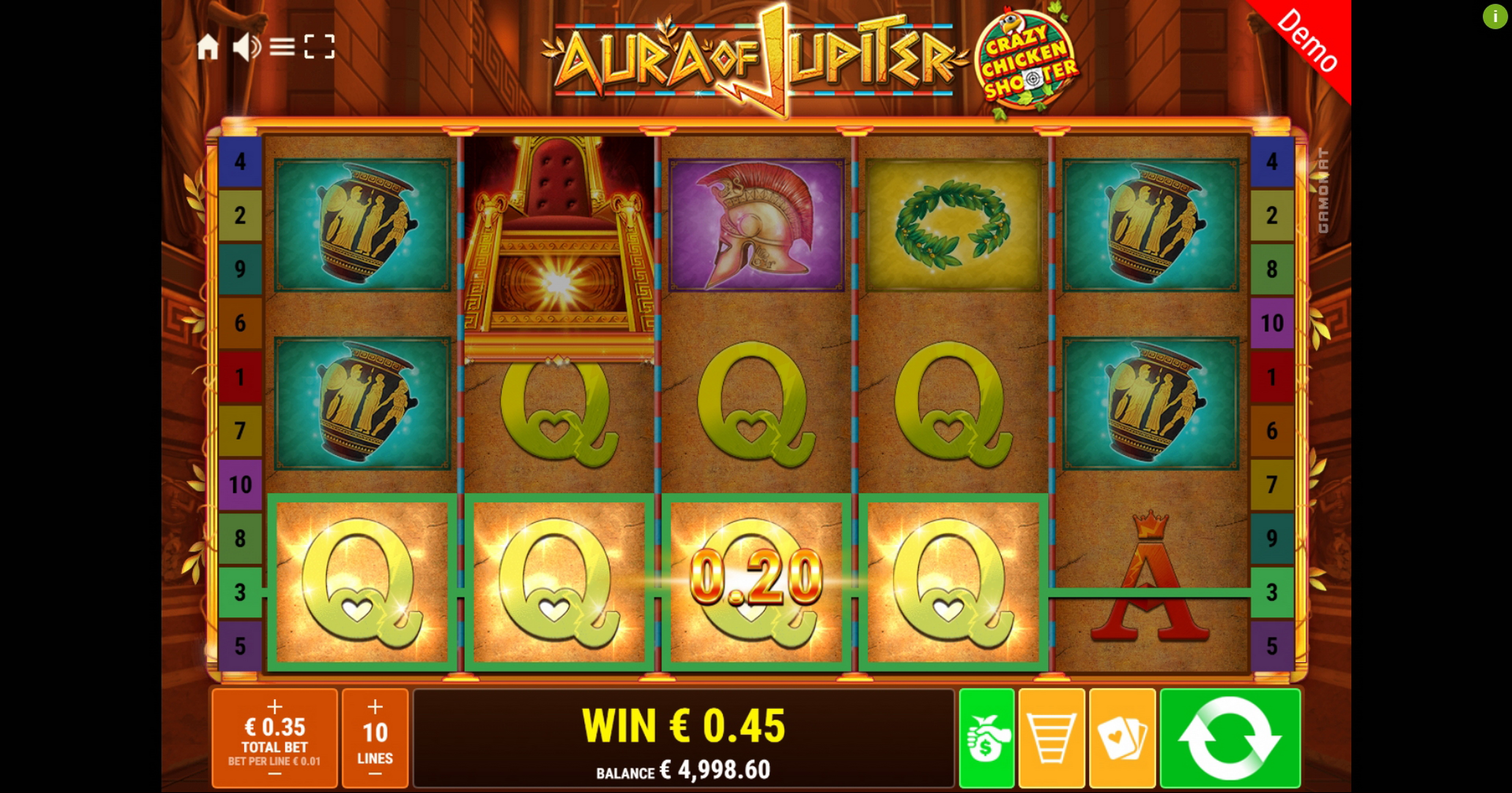 Win Money in Aura of Jupiter CCS Free Slot Game by Gamomat