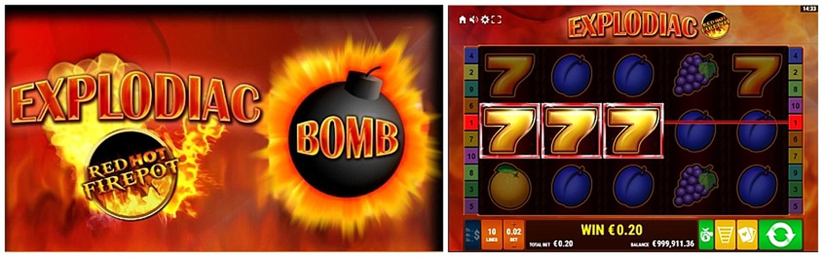 The Explodiac Maxi Play Online Slot Demo Game by Gamomat