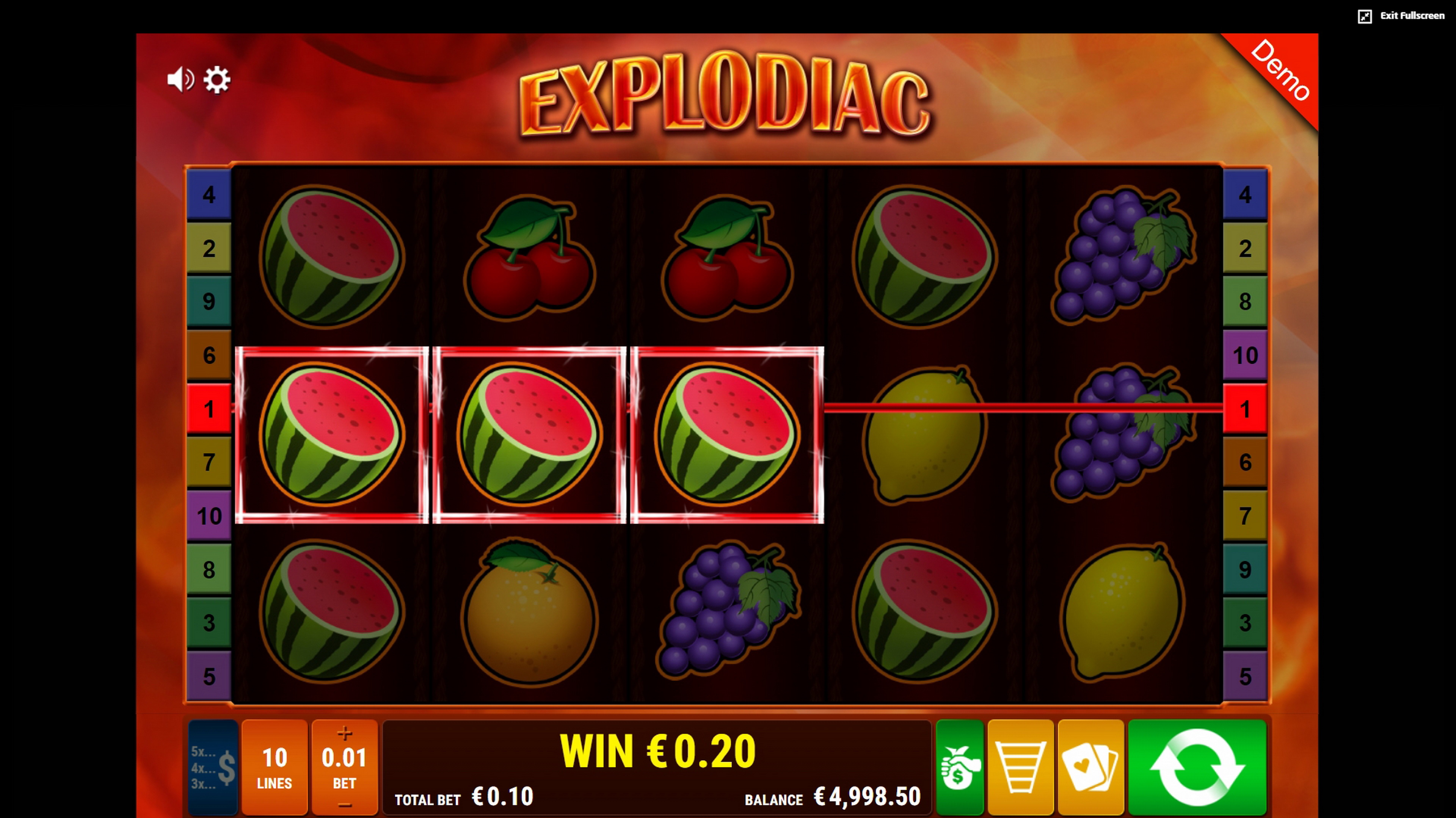 Win Money in Explodiac Free Slot Game by Gamomat