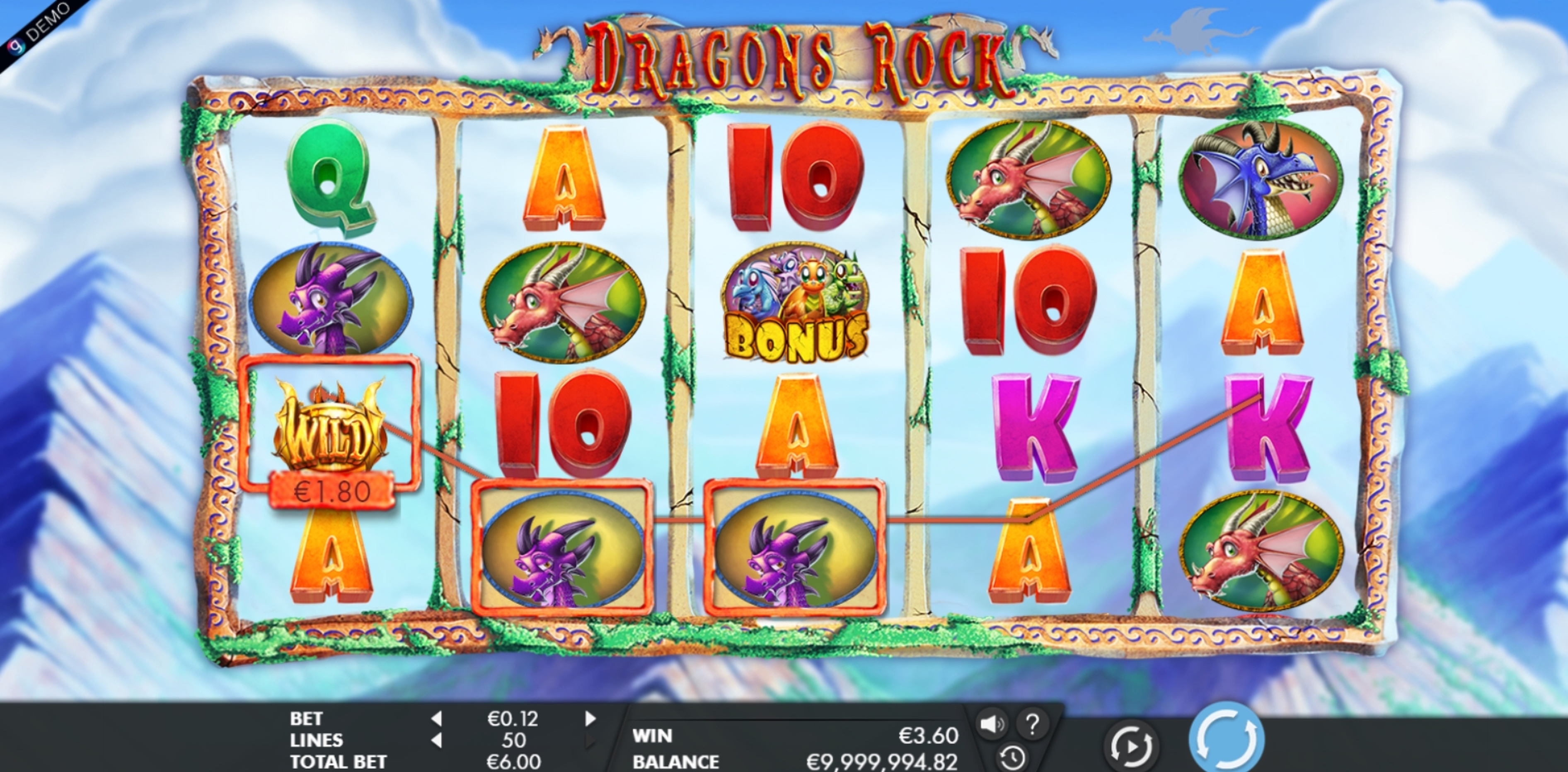Win Money in Dragons Rock Free Slot Game by Genesis Gaming