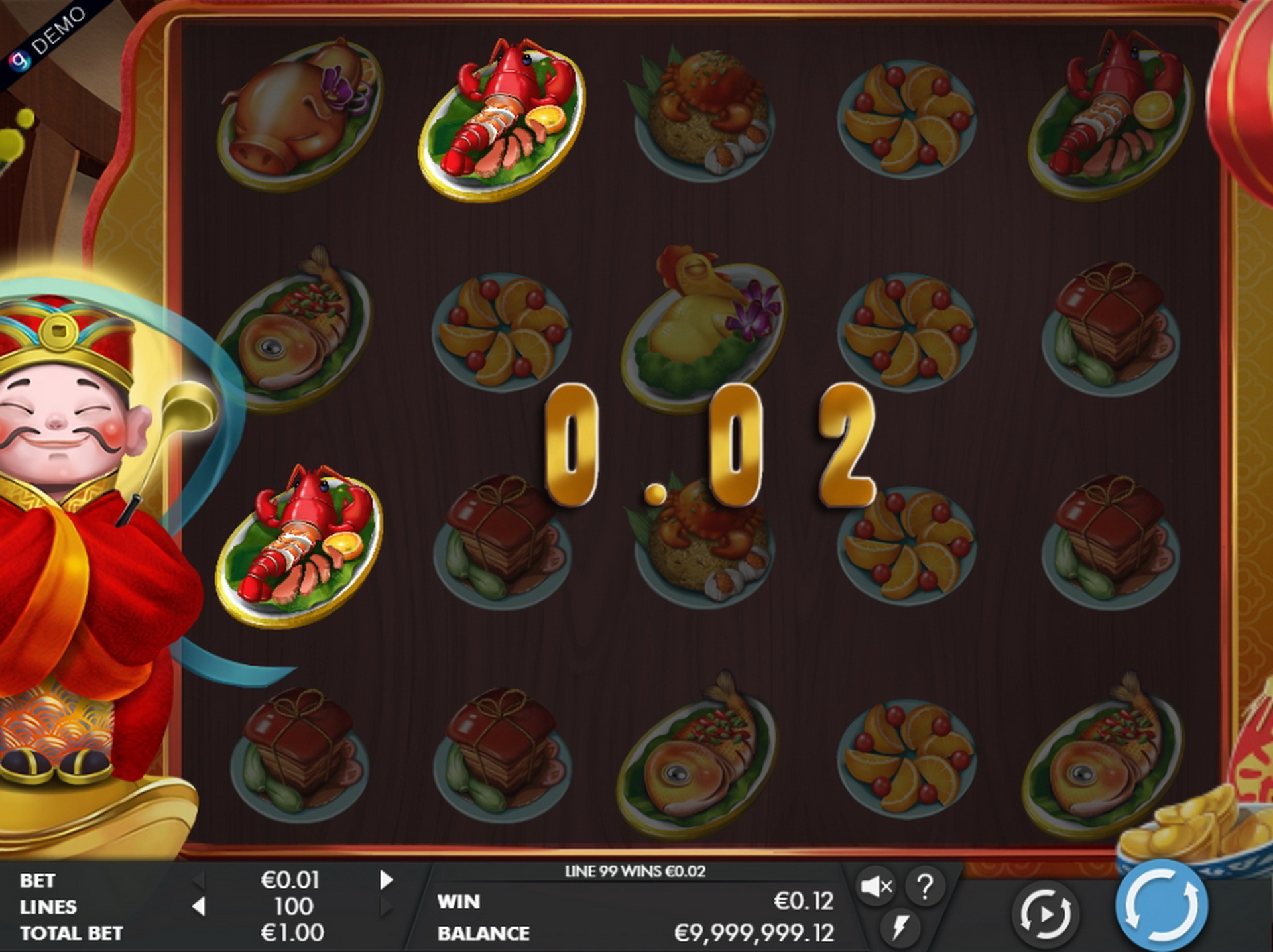 Win Money in God Of Cookery Free Slot Game by Genesis Gaming