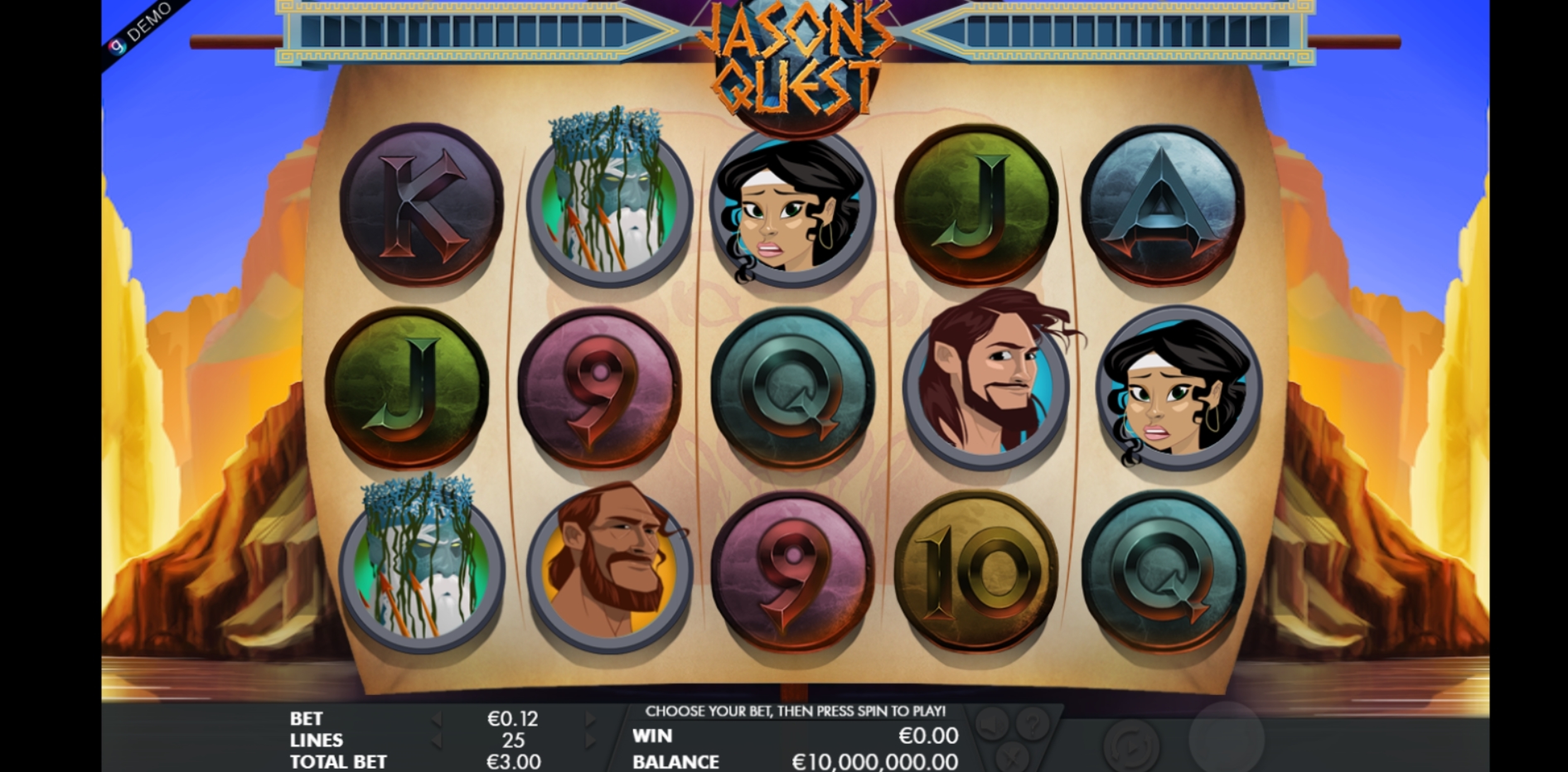 Reels in Jason's Quest Slot Game by Genesis Gaming