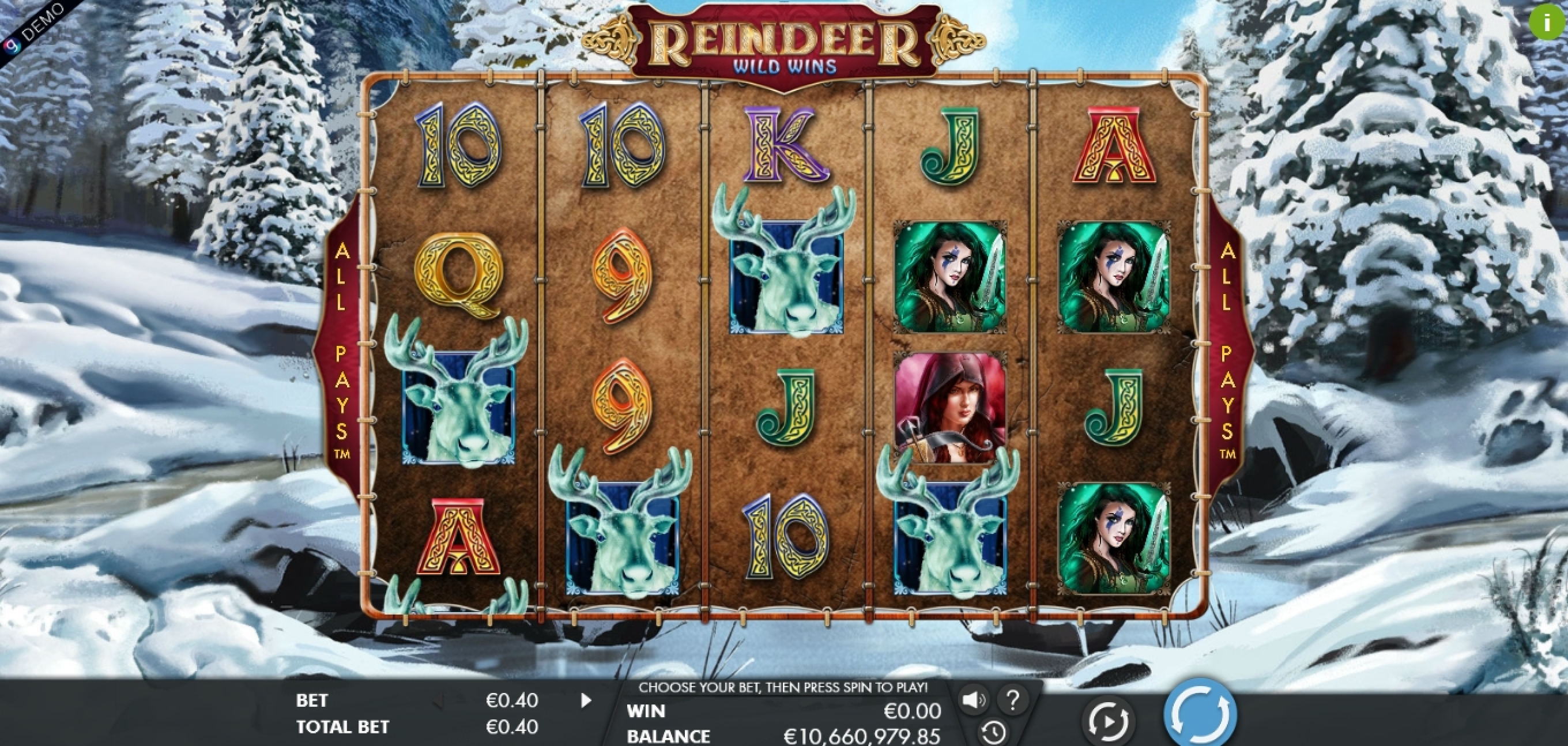 Reels in Reindeer Wild Wins XL Slot Game by Genesis Gaming
