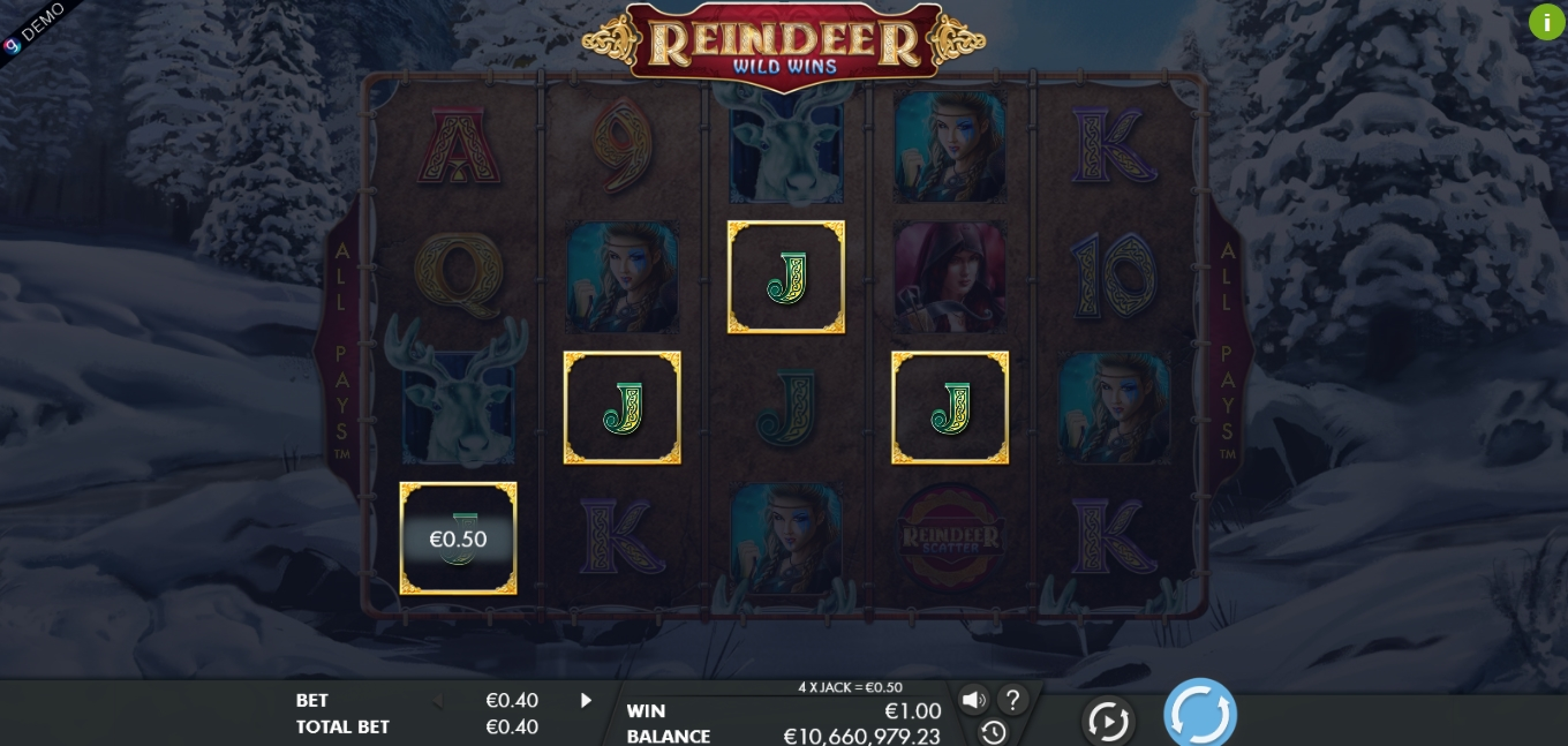 Win Money in Reindeer Wild Wins XL Free Slot Game by Genesis Gaming