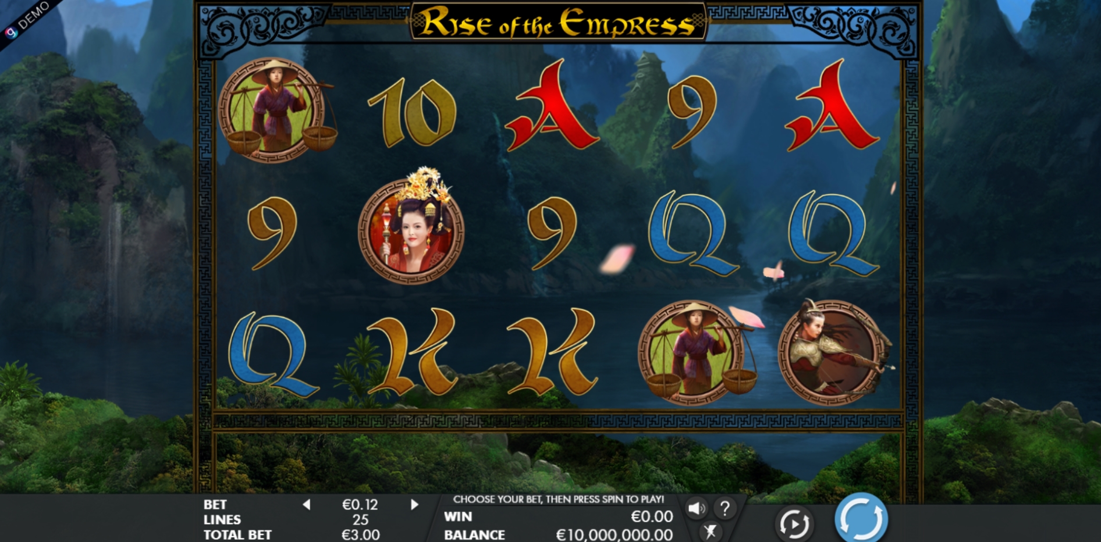 Reels in Rise of the Empress Slot Game by Genesis Gaming