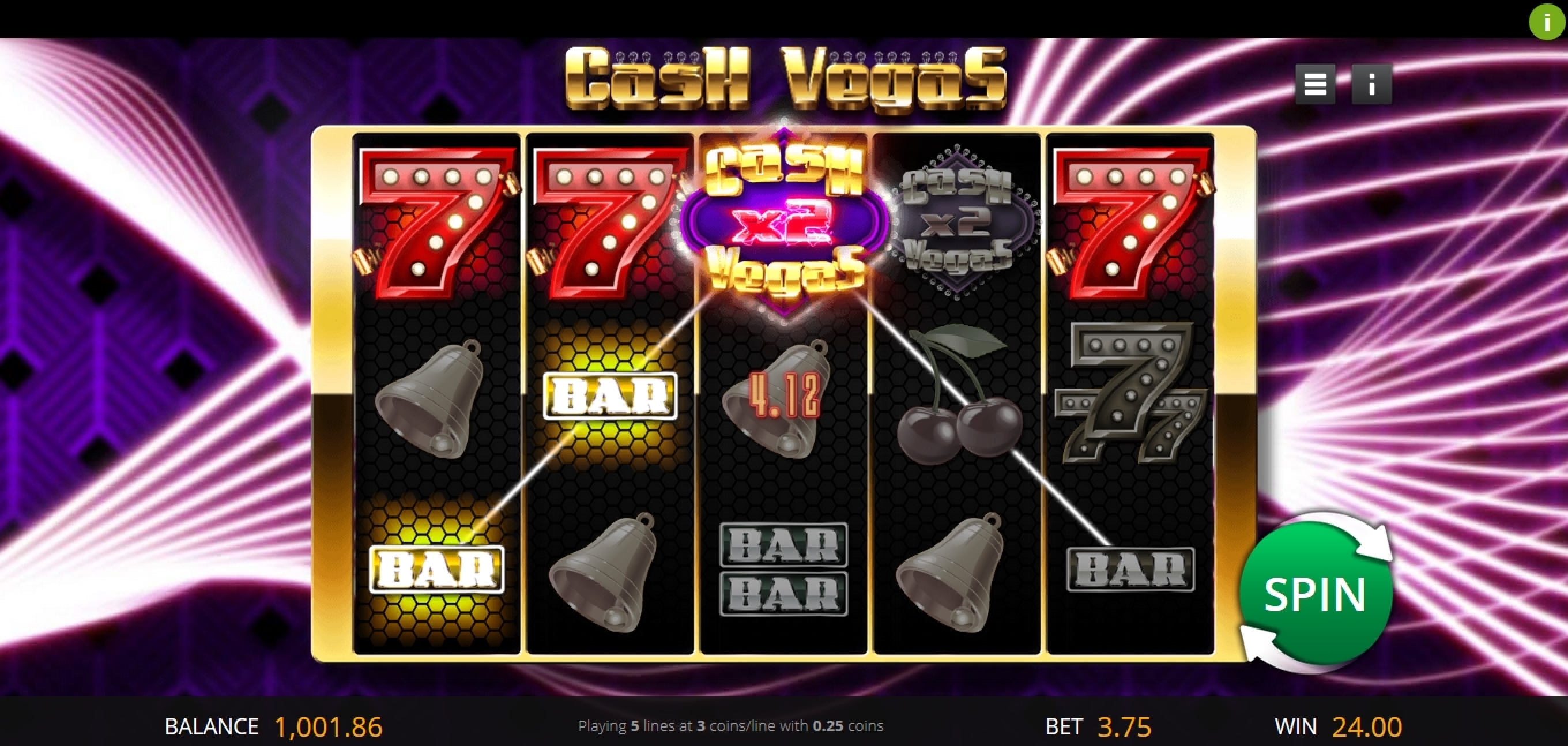 Win Money in Cash Vegas Free Slot Game by Genii