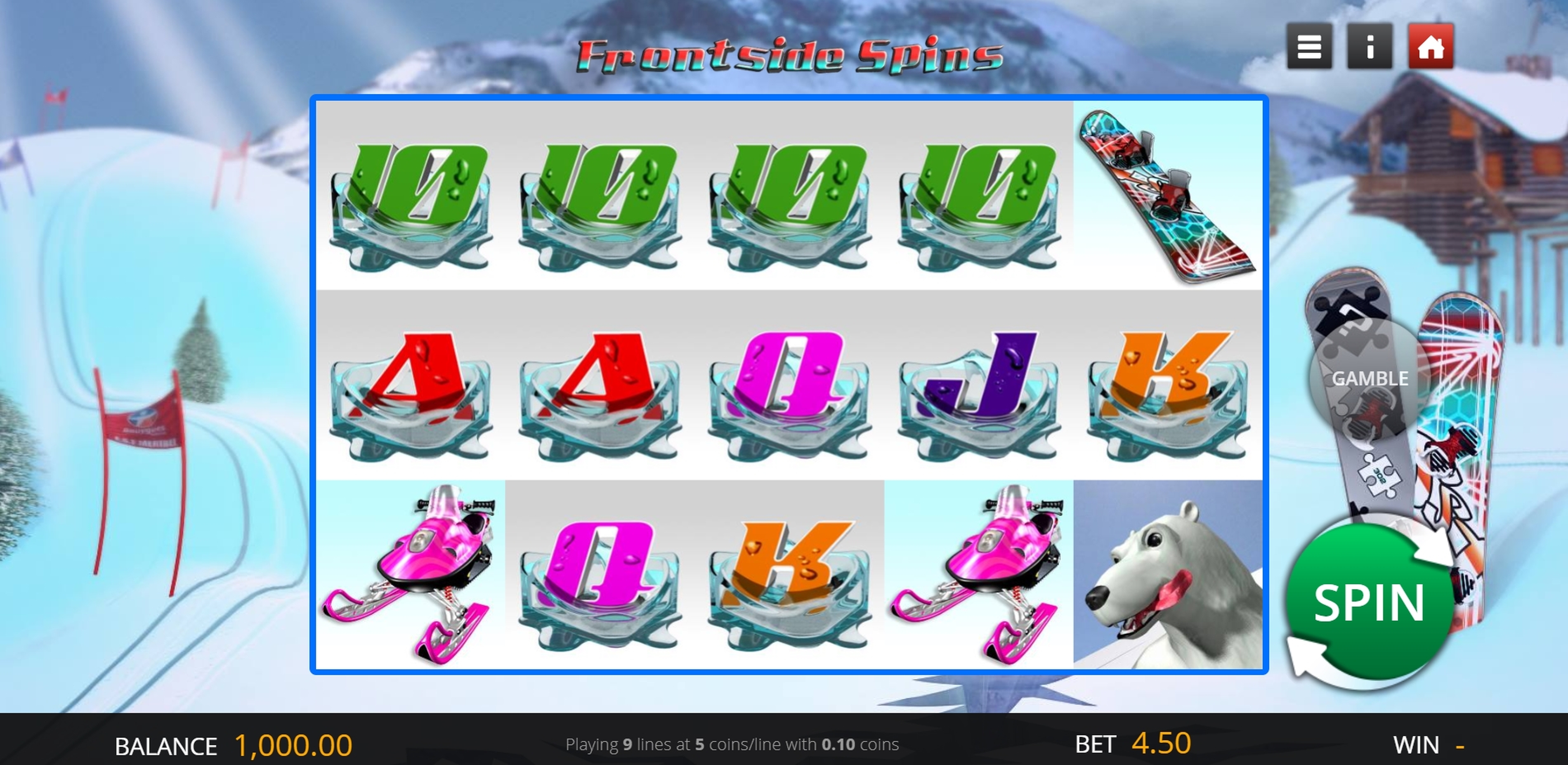 Reels in Frontside Spins Slot Game by Genii
