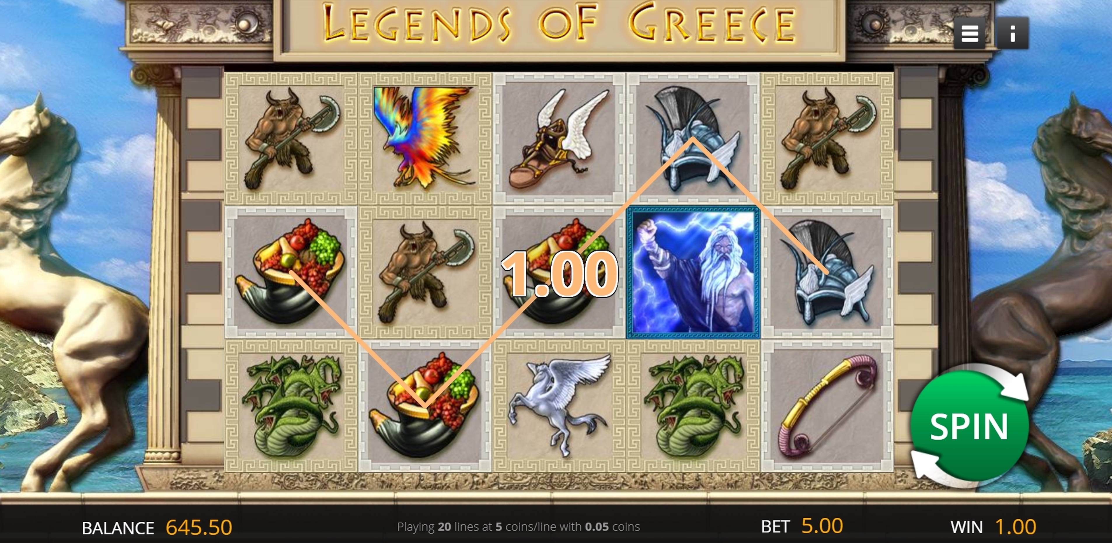Win Money in Legends of Greece Free Slot Game by Genii