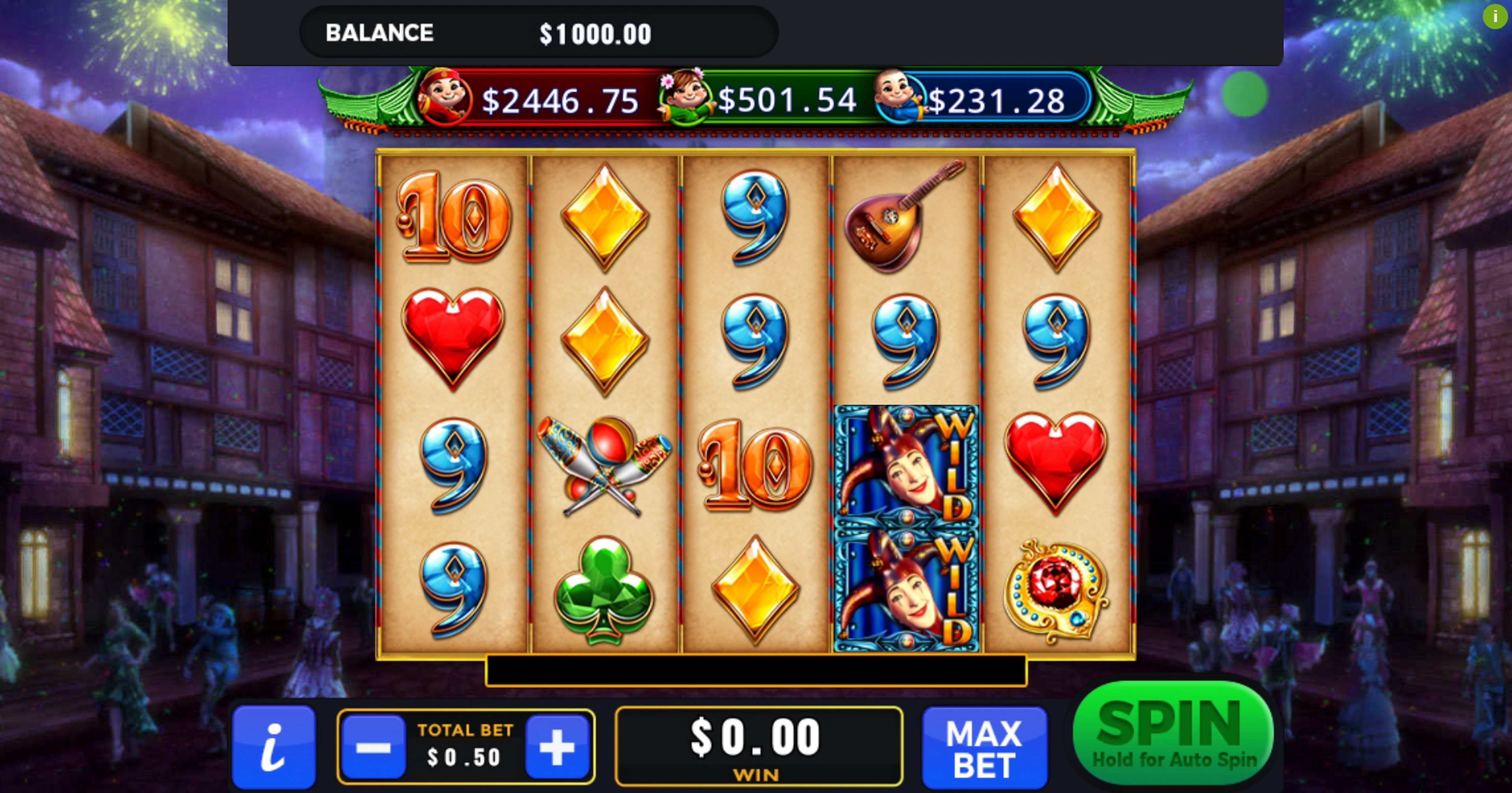 Reels in Jester Slot Game by GMW