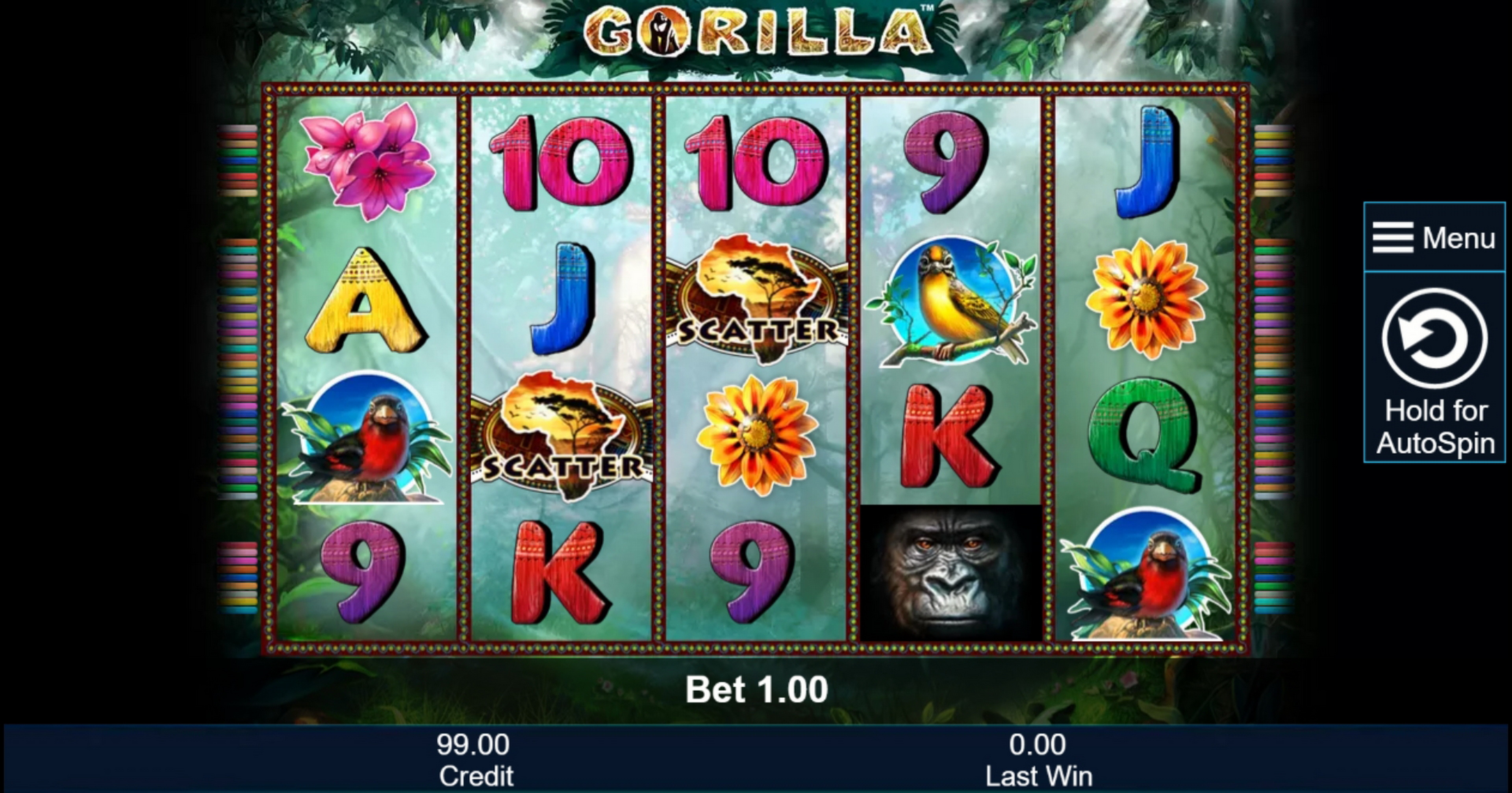 Reels in Gorilla Slot Game by Greentube