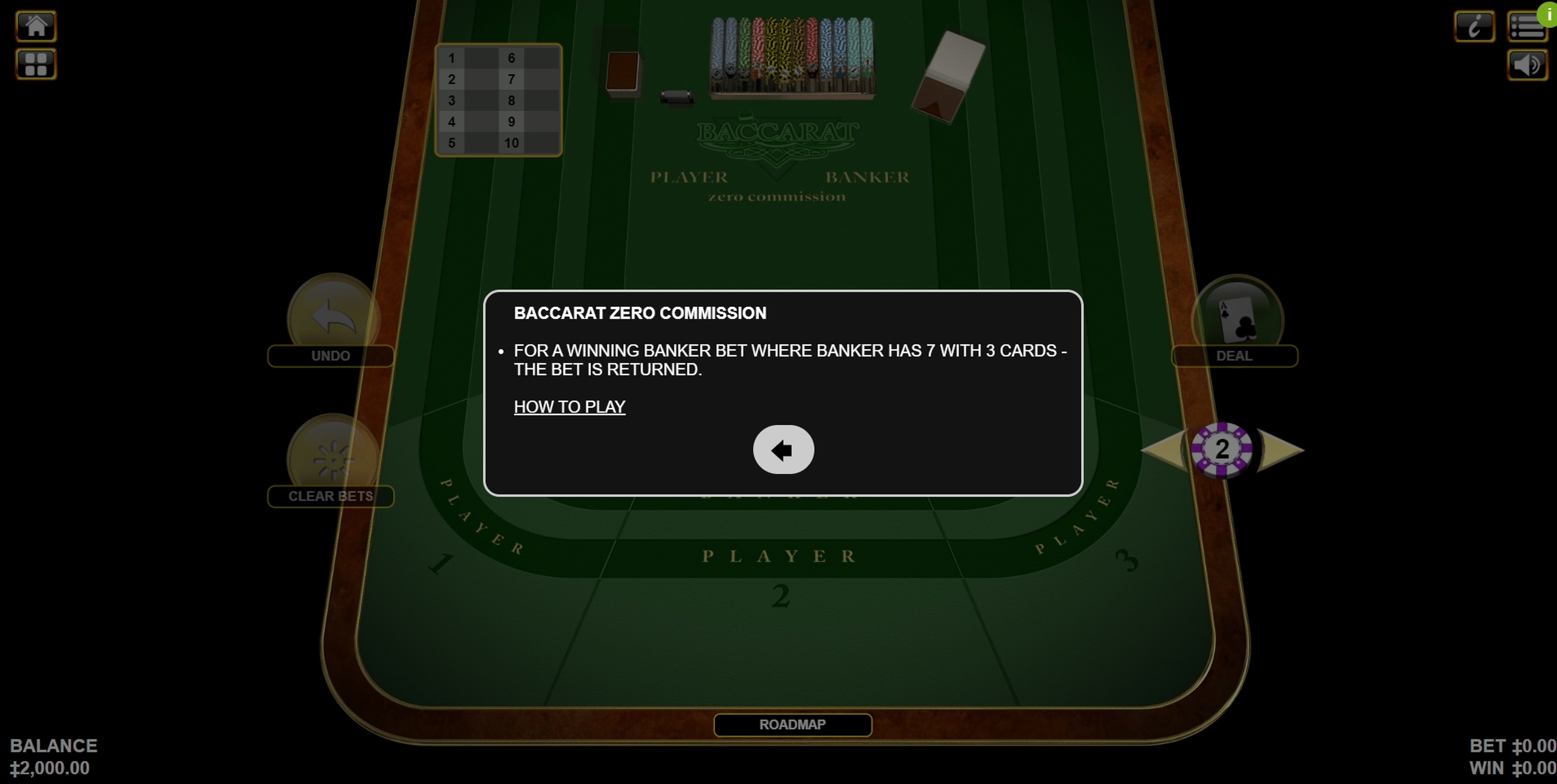 Info of Baccarat Zero Commission Slot Game by Habanero