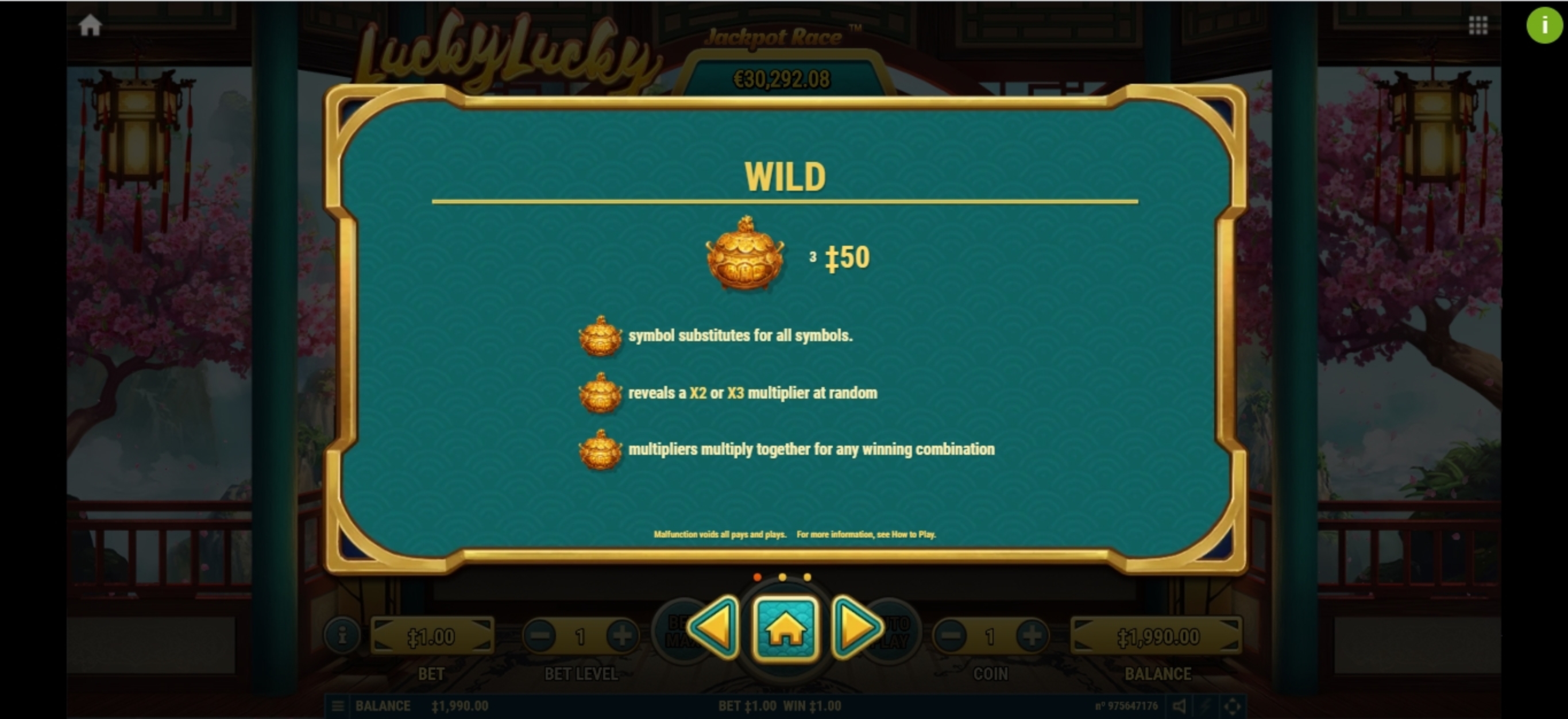 Info of Lucky Lucky Slot Game by Habanero