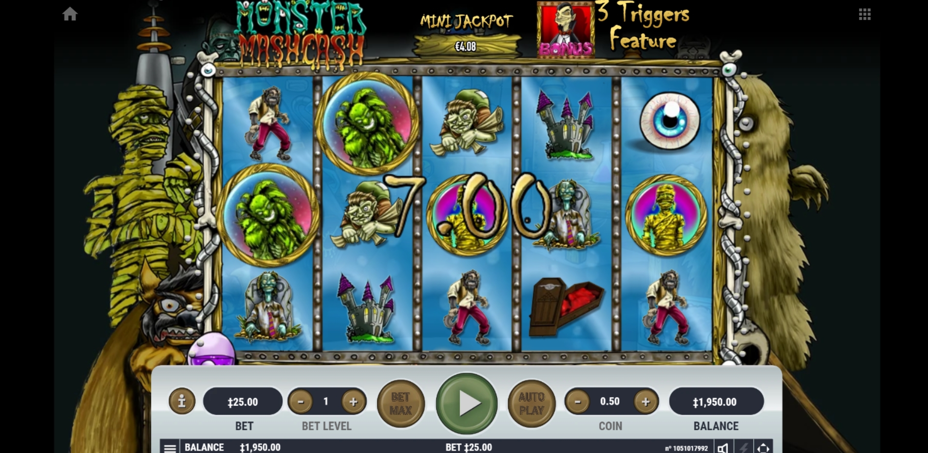 Win Money in Monster Mash Cash Free Slot Game by Habanero