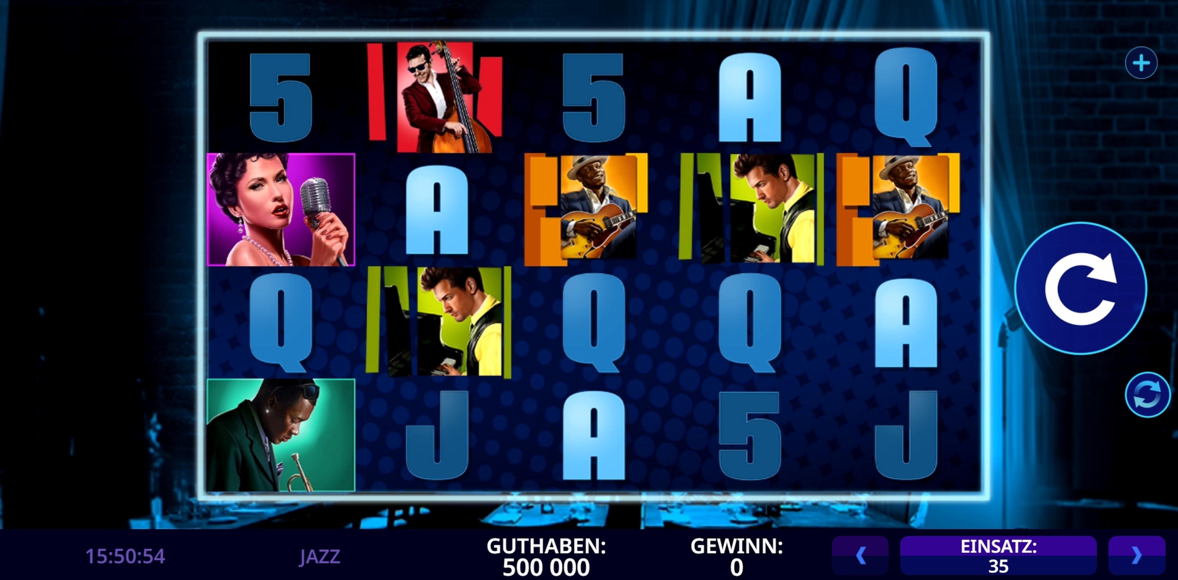 Reels in Jazz Slot Game by High 5 Games
