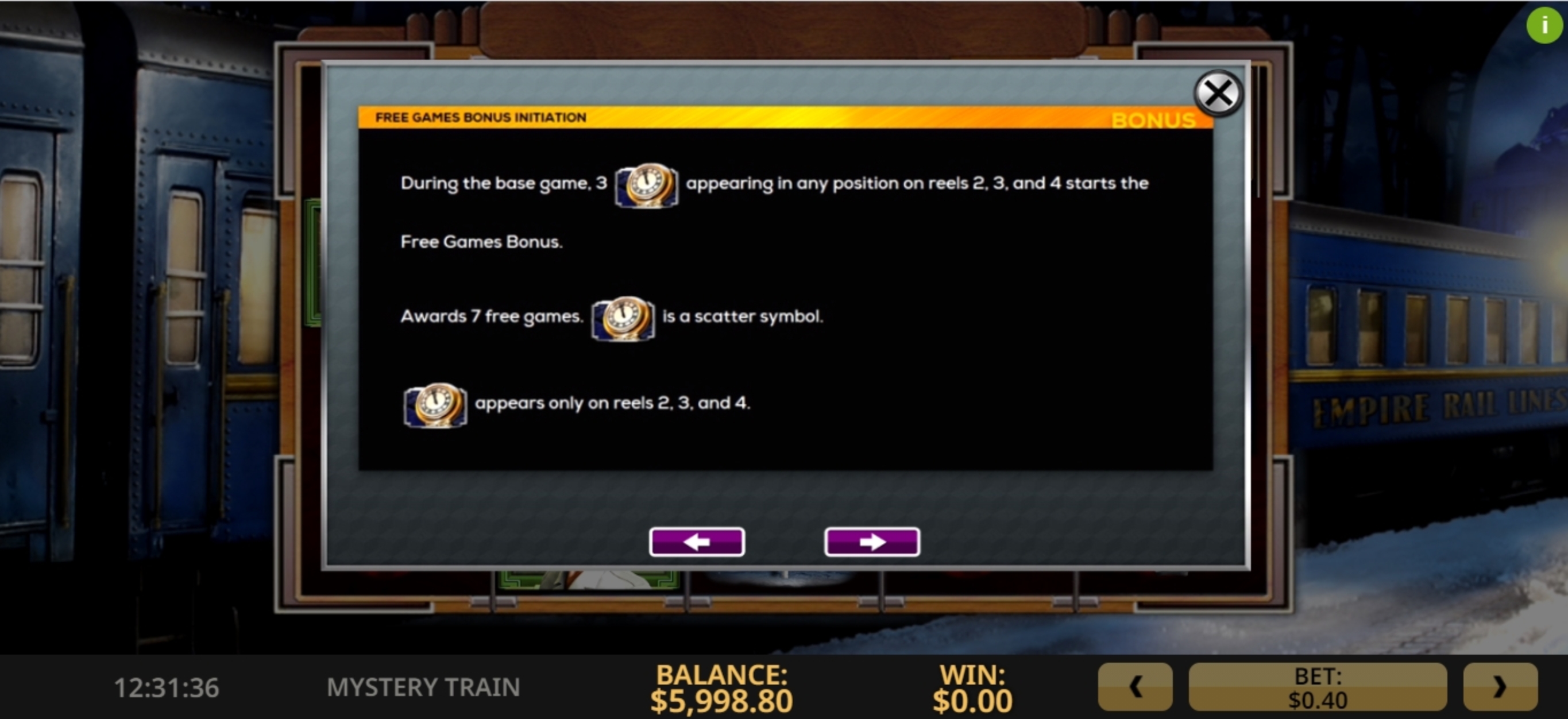 Info of Mystery Train Slot Game by High 5 Games