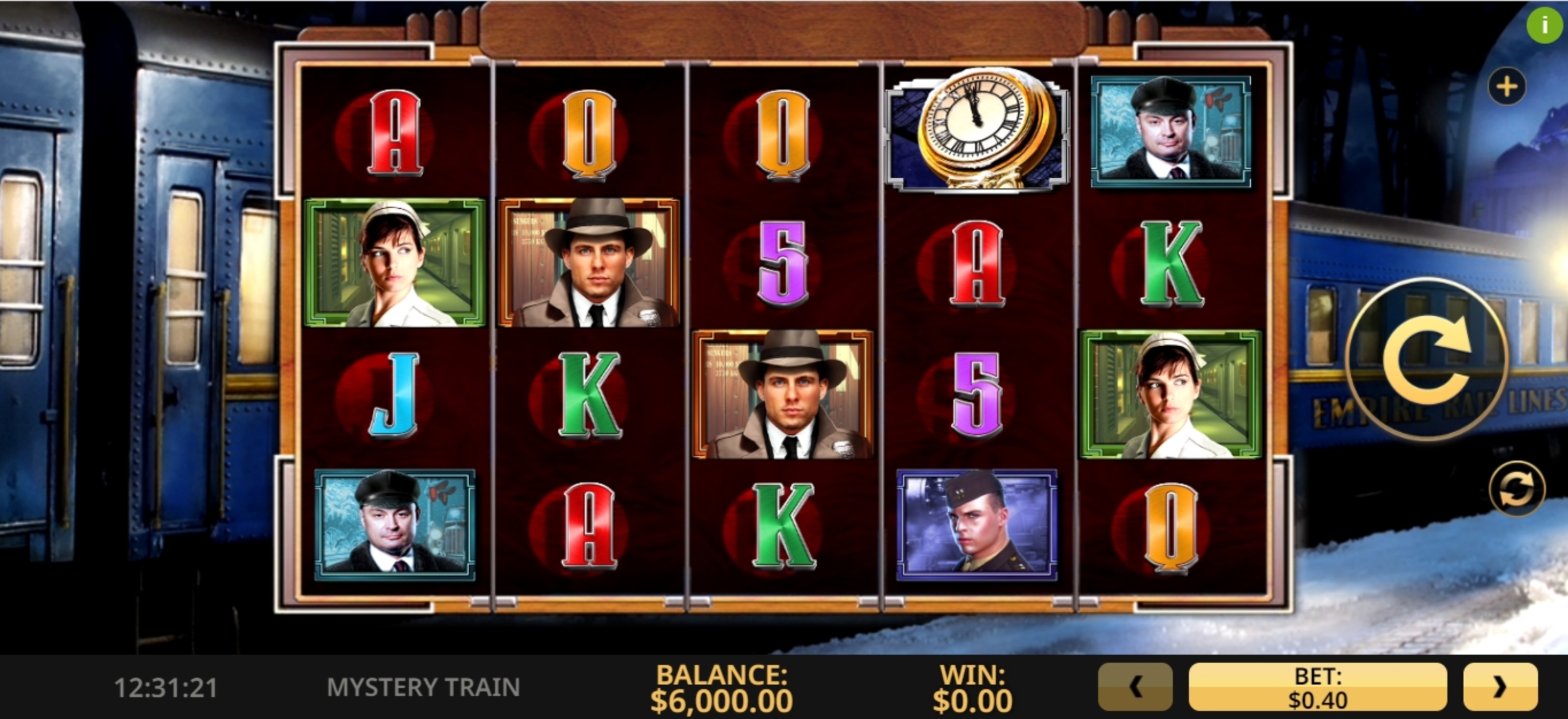 Reels in Mystery Train Slot Game by High 5 Games