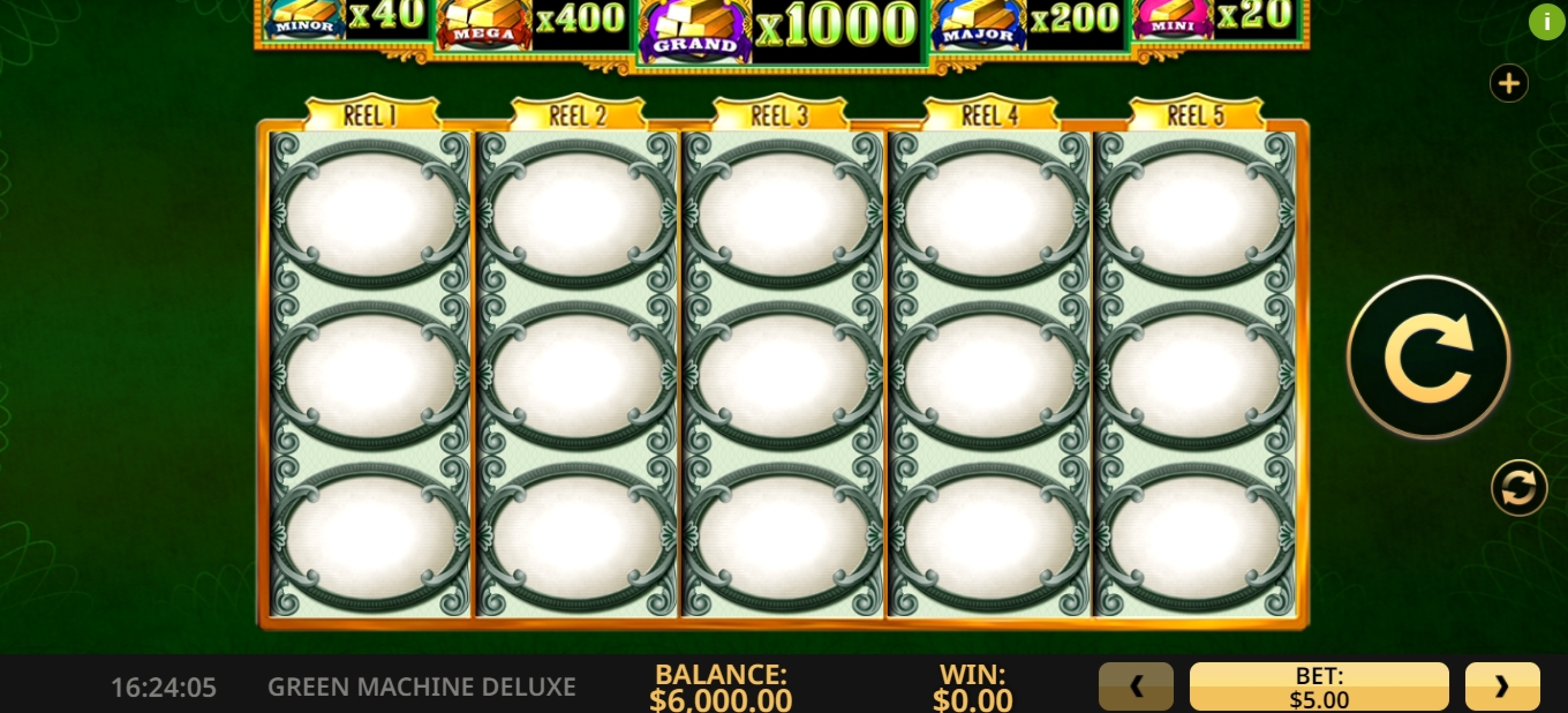 Reels in The Green Machine Deluxe Slot Game by High 5 Games