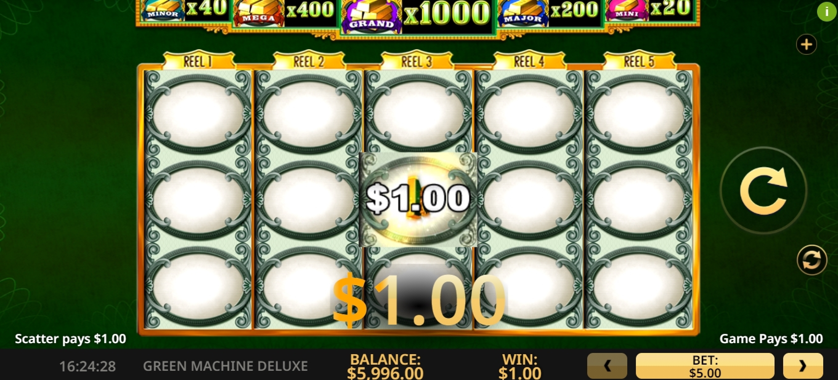 Win Money in The Green Machine Deluxe Free Slot Game by High 5 Games