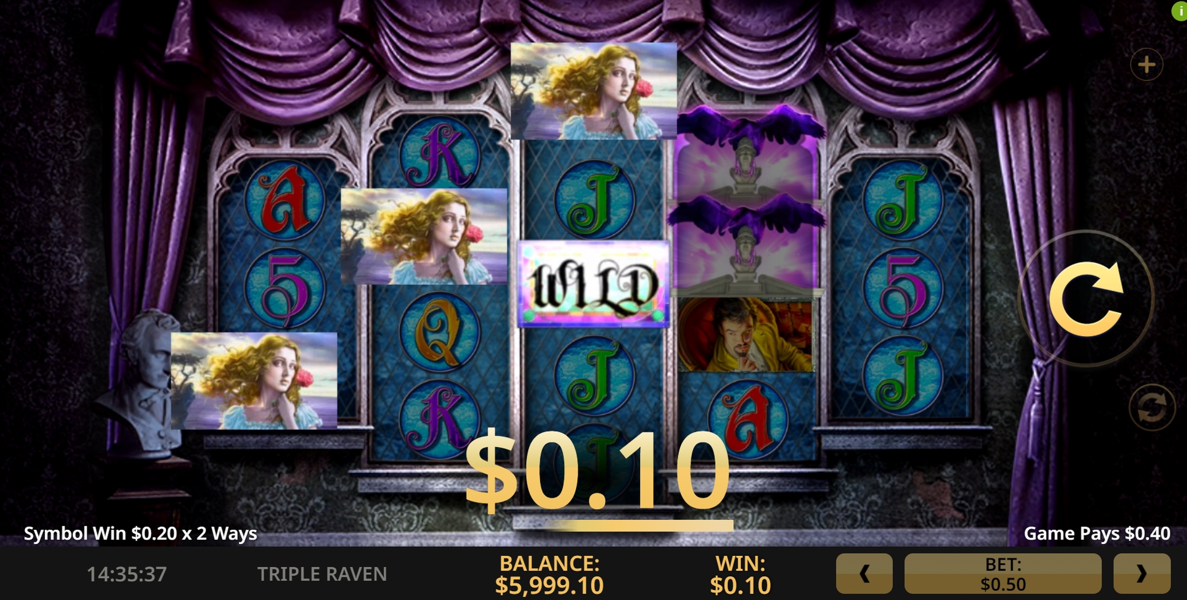 Win Money in Triple Raven Free Slot Game by High 5 Games