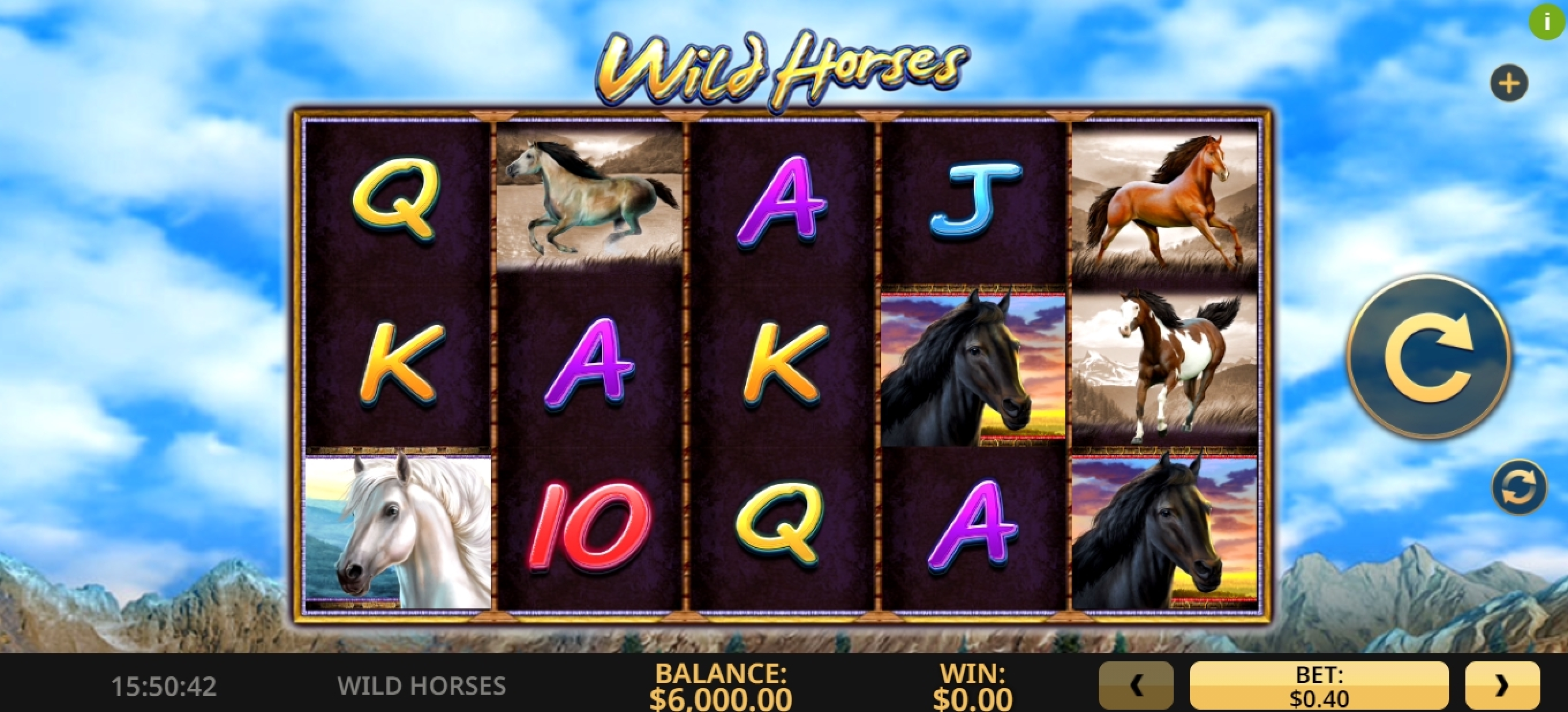 Reels in Wild Horses Slot Game by High 5 Games