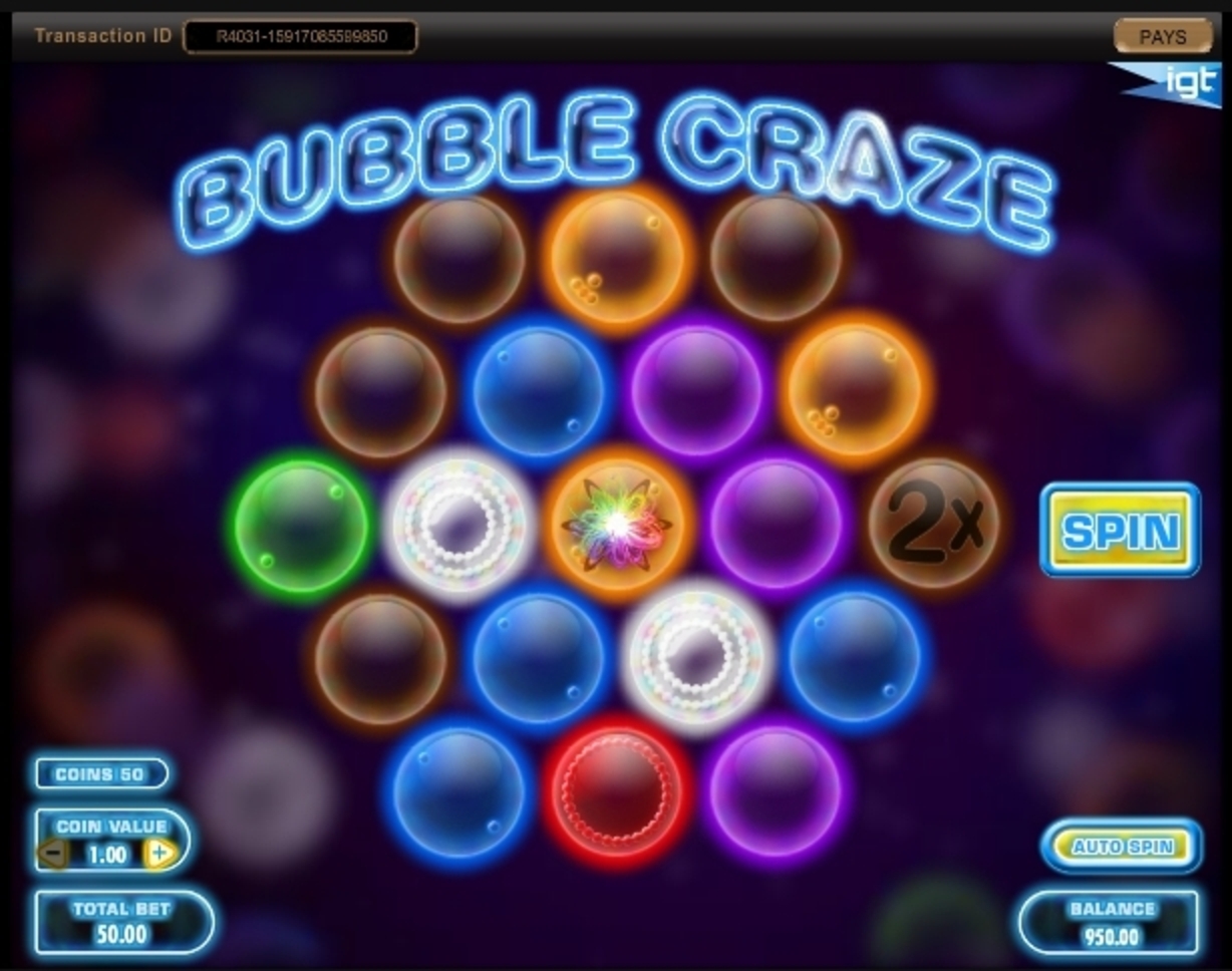 Reels in Bubble Craze Slot Game by IGT