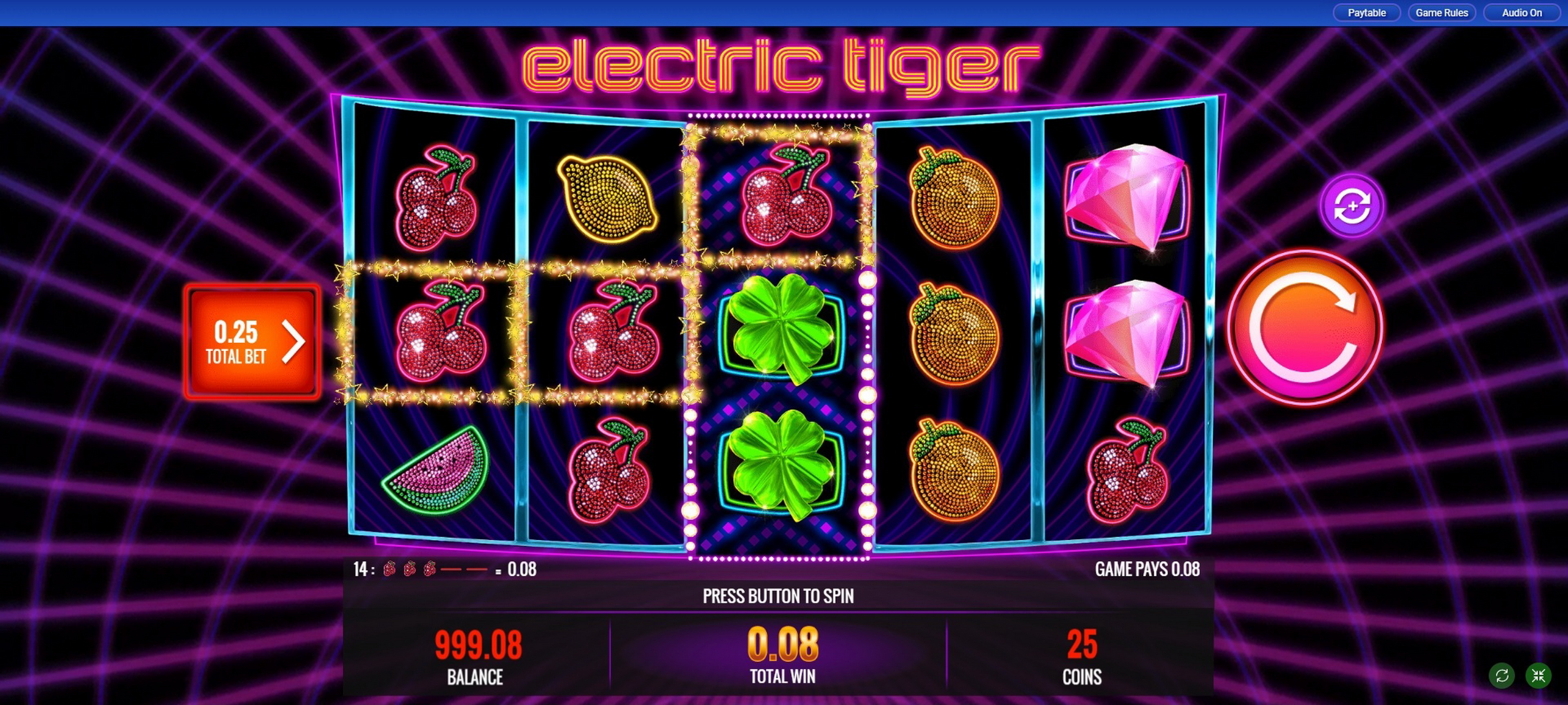 Win Money in Electric Tiger Free Slot Game by IGT