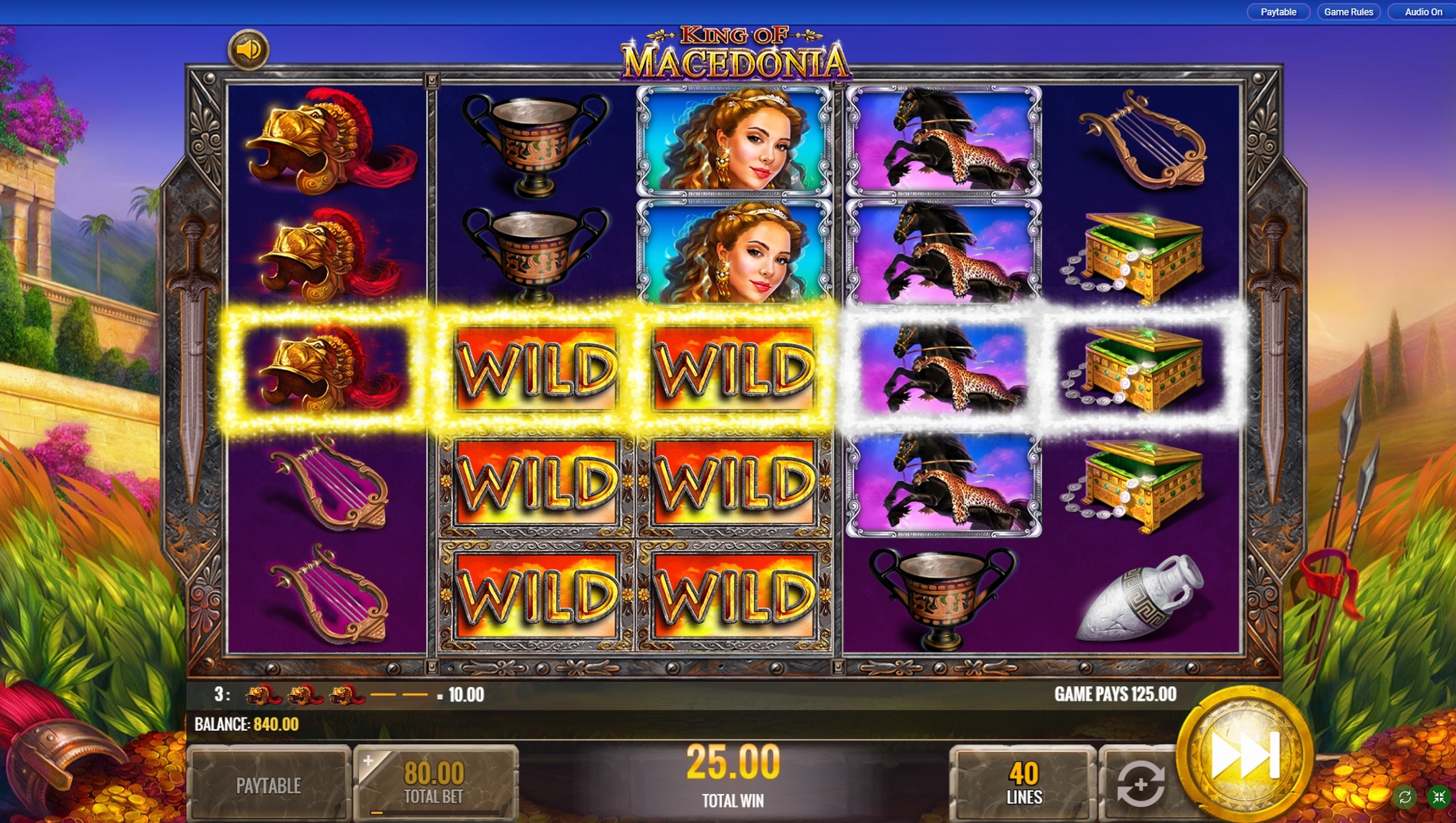 Win Money in King of Macedonia Free Slot Game by IGT