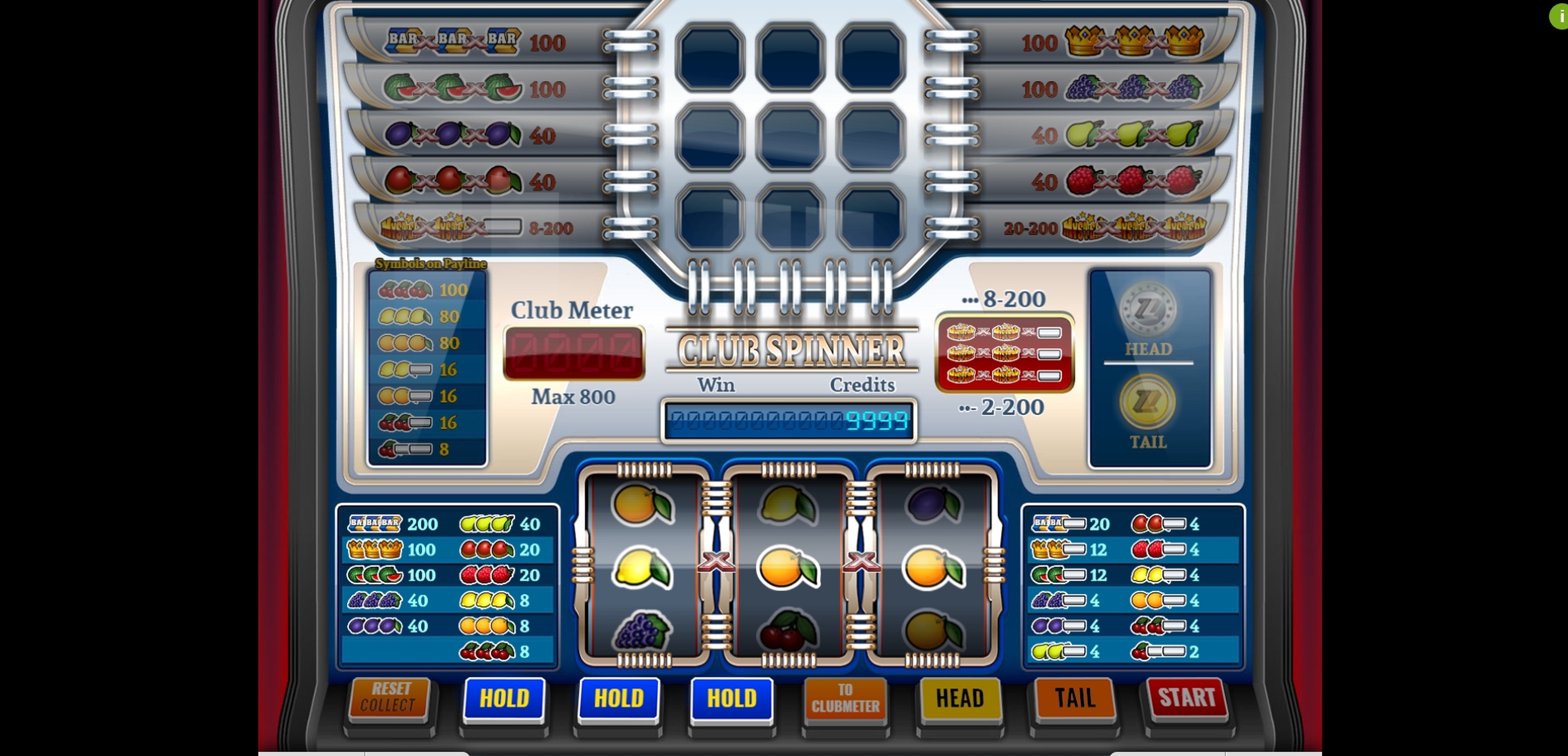 Reels in Club Spinner Slot Game by Imagina