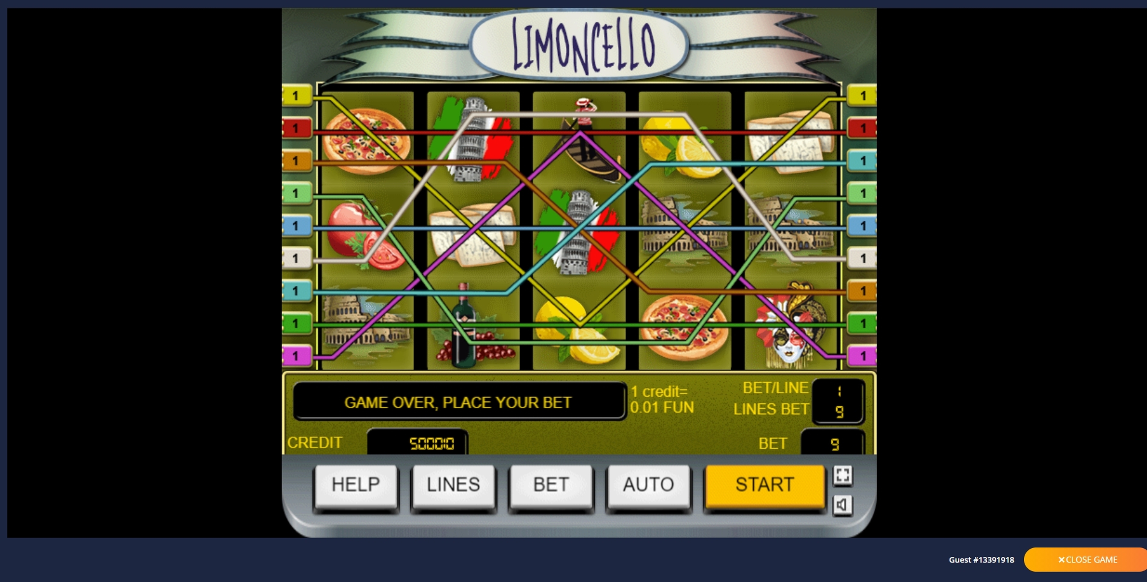 Reels in Limoncello Slot Game by Inbet Games