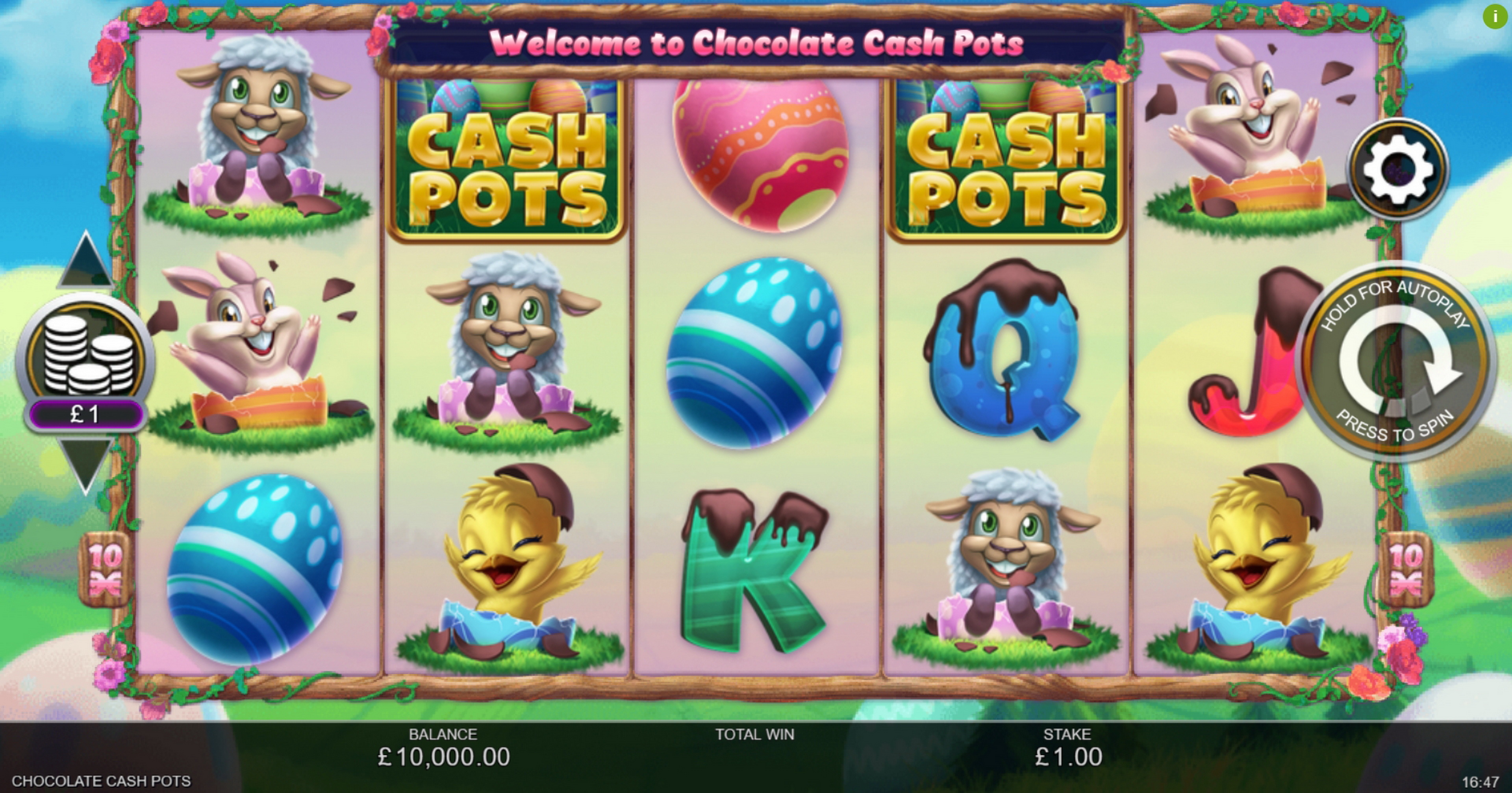 Reels in Chocolate Cash Pots Slot Game by Inspired Gaming