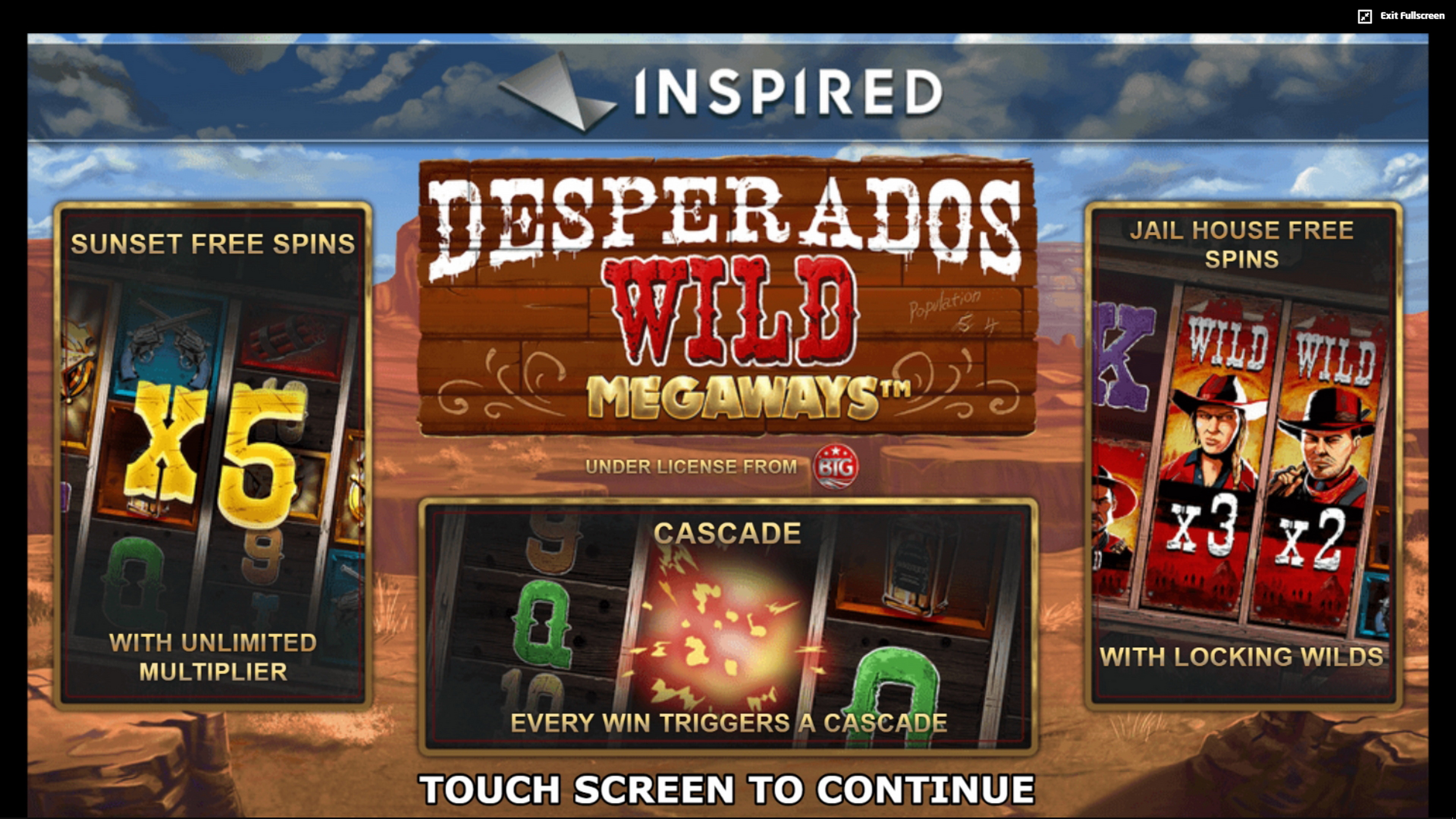 Play Desperados Wild Megaways Free Casino Slot Game by Inspired Gaming
