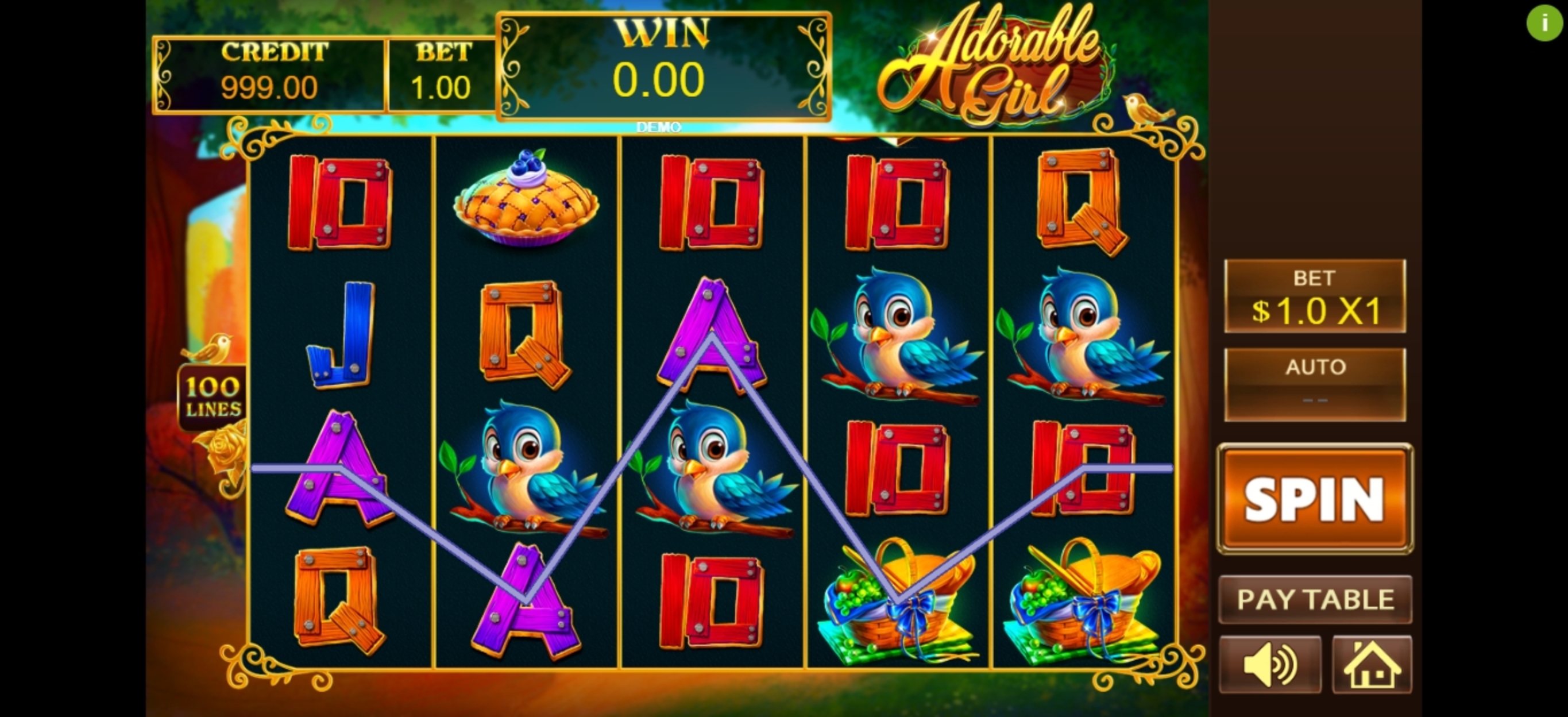 Win Money in Adorable Girl Free Slot Game by PlayStar