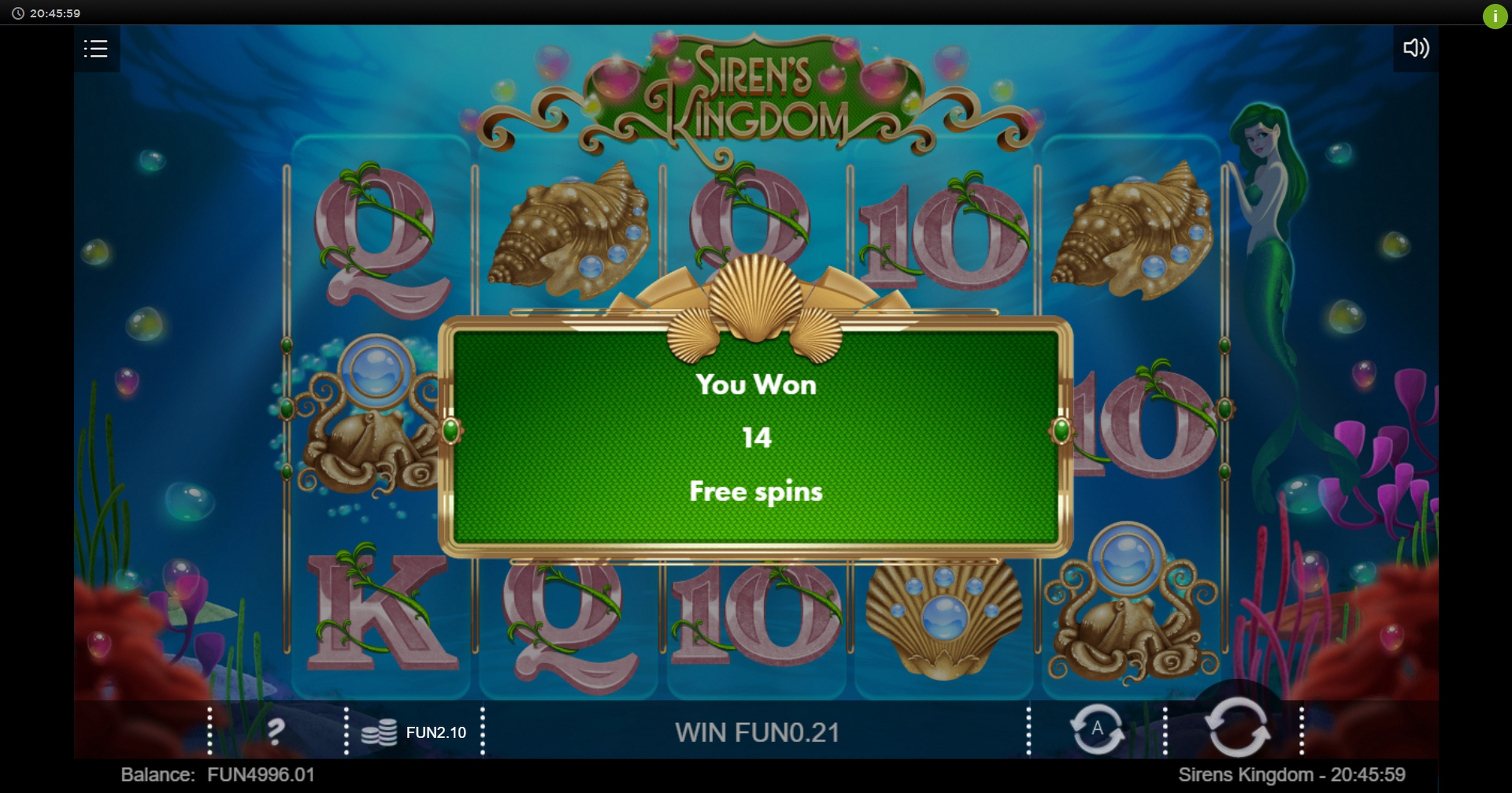 Win Money in Siren's Kingdom Free Slot Game by Iron Dog Studios