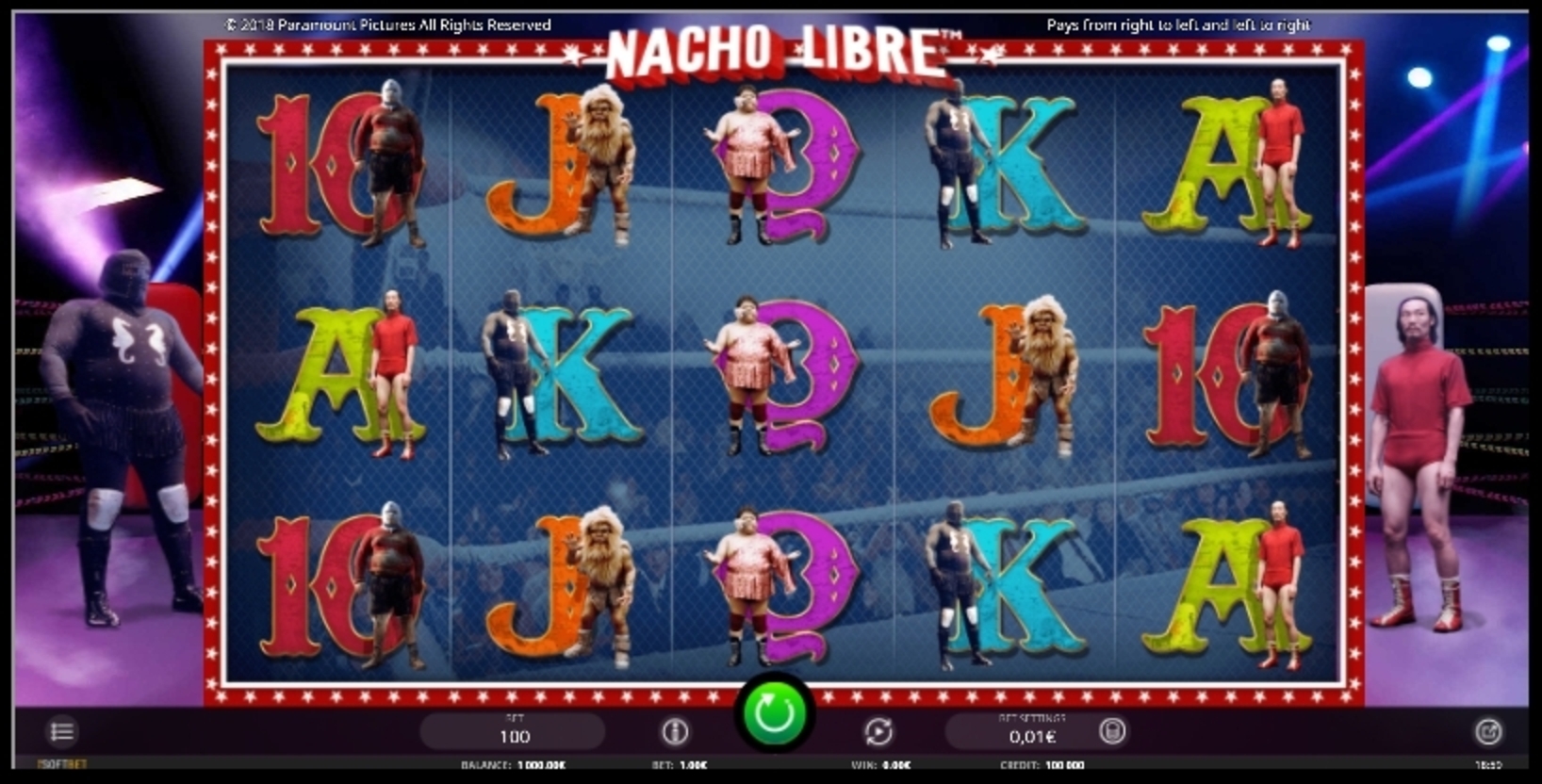 Reels in Nacho Libre Slot Game by iSoftBet