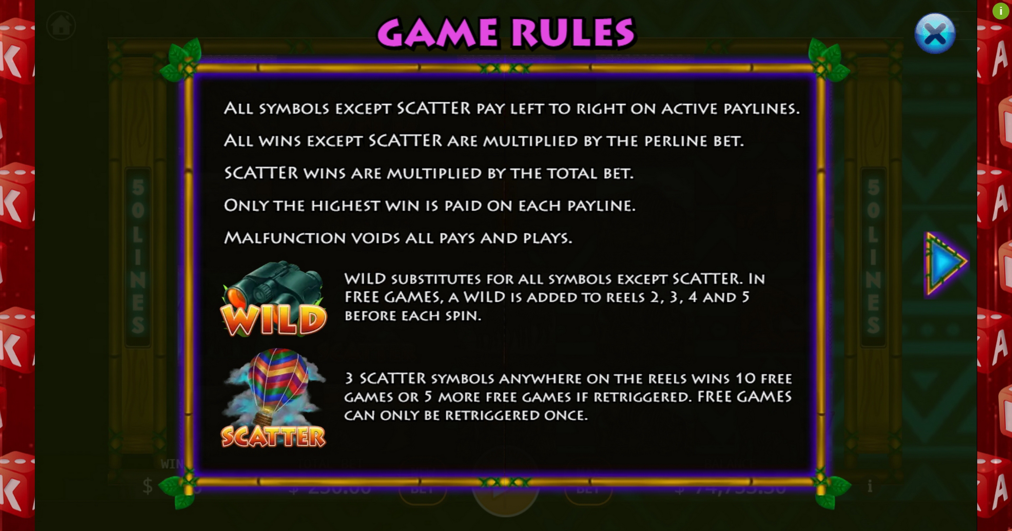 Info of Africa Run Slot Game by KA Gaming