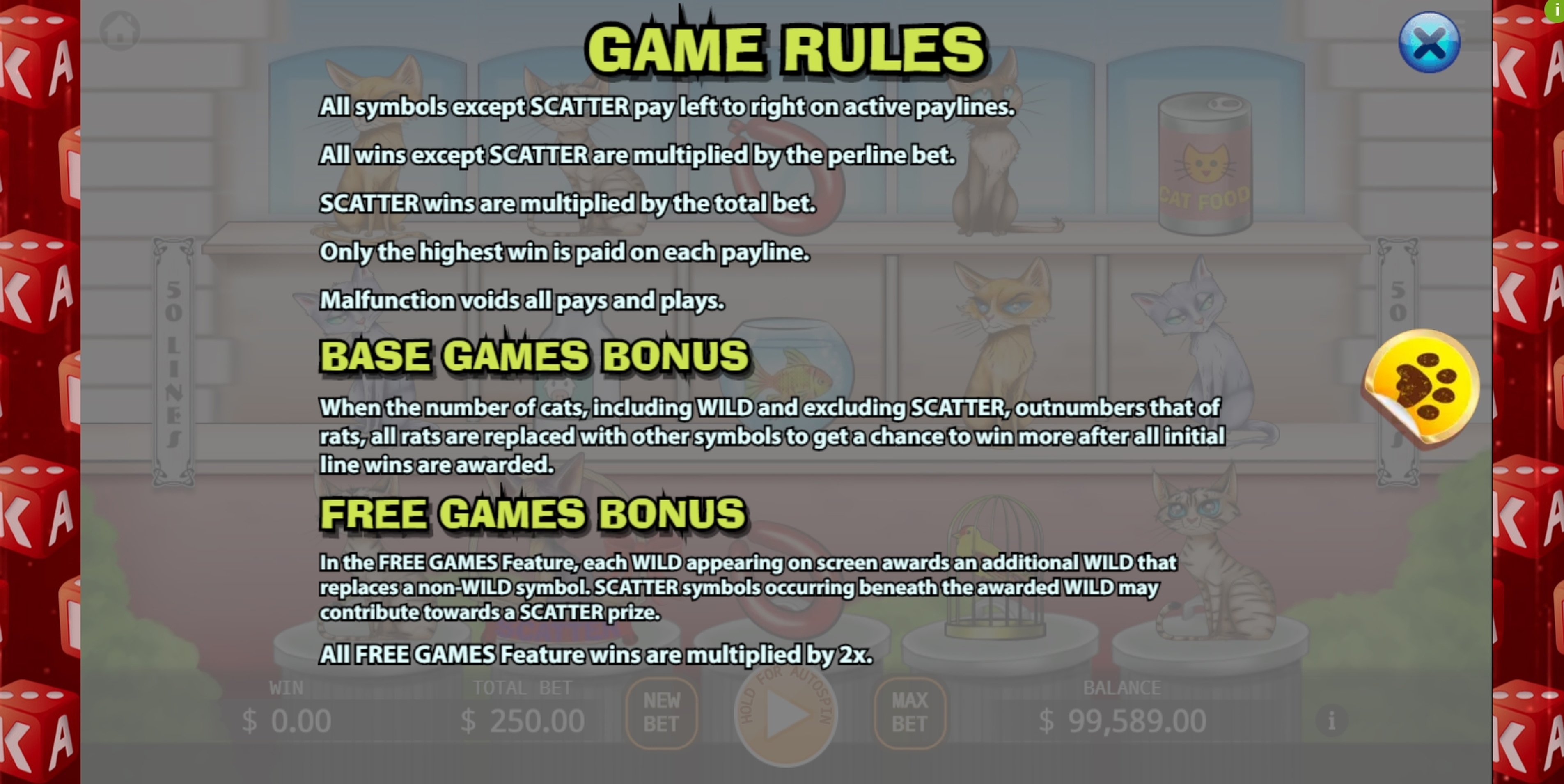 Info of Kitty Living Slot Game by KA Gaming