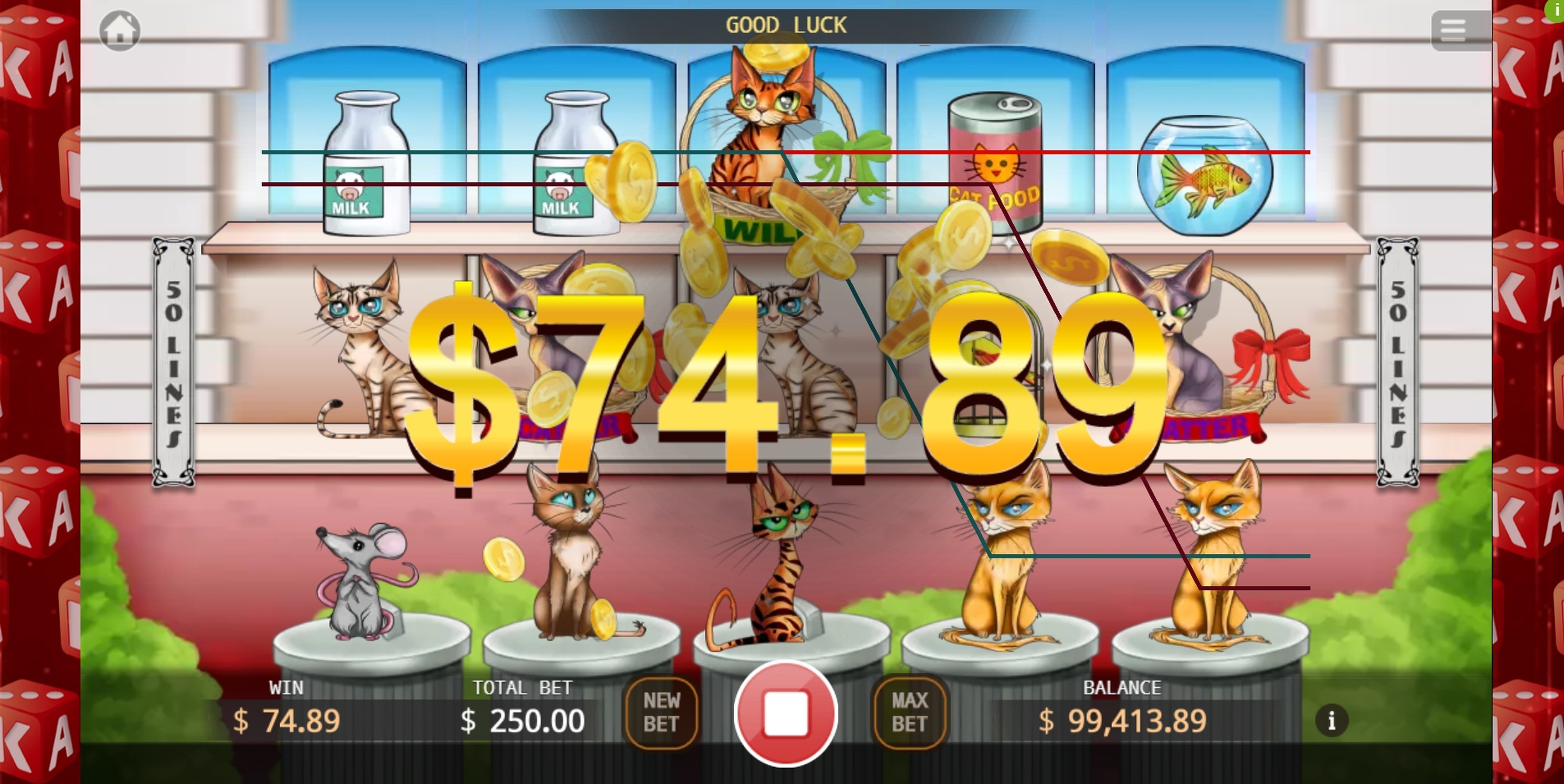Win Money in Kitty Living Free Slot Game by KA Gaming