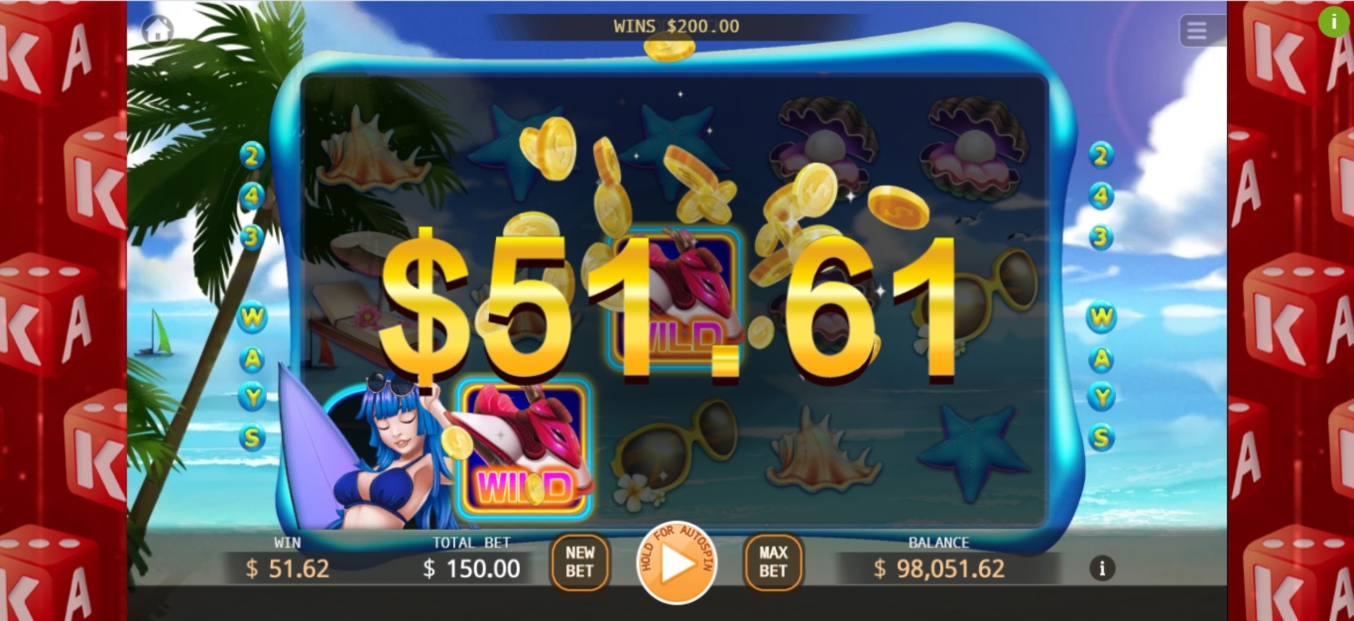 Win Money in Sunny Bikini Free Slot Game by KA Gaming
