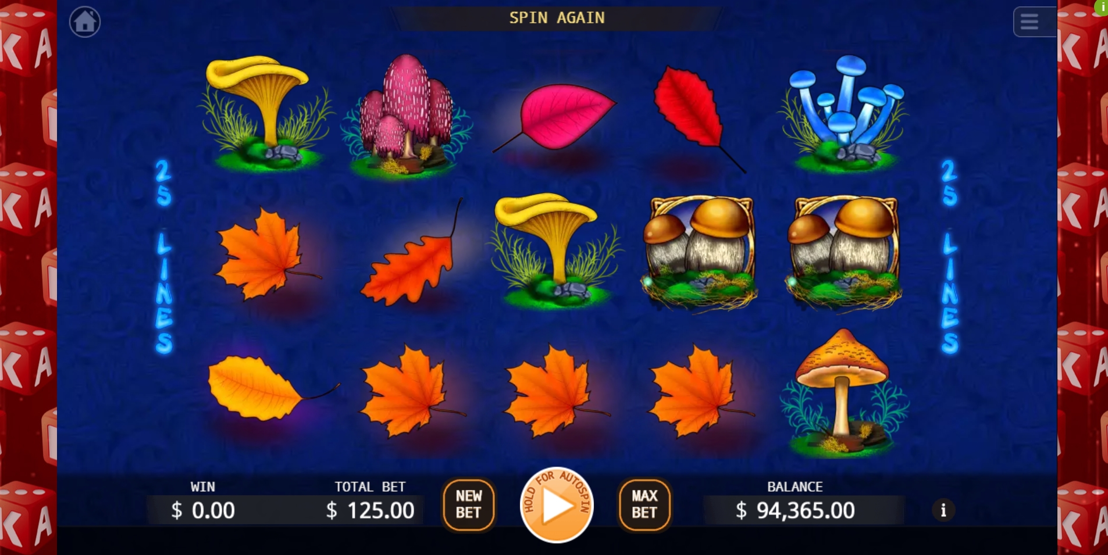 Reels in Trippy Mushrooms Slot Game by KA Gaming