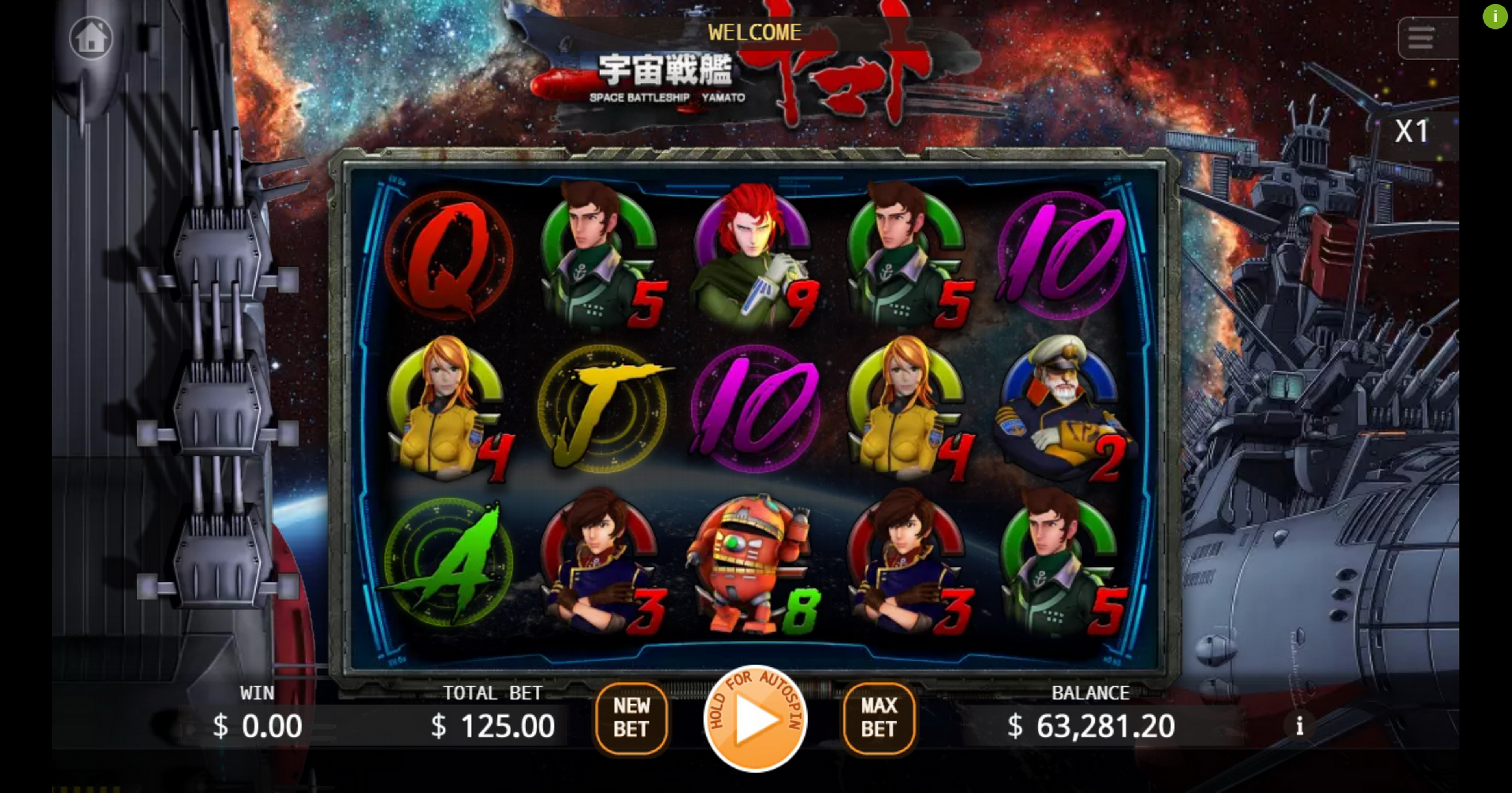 Reels in Yamato Slot Game by KA Gaming