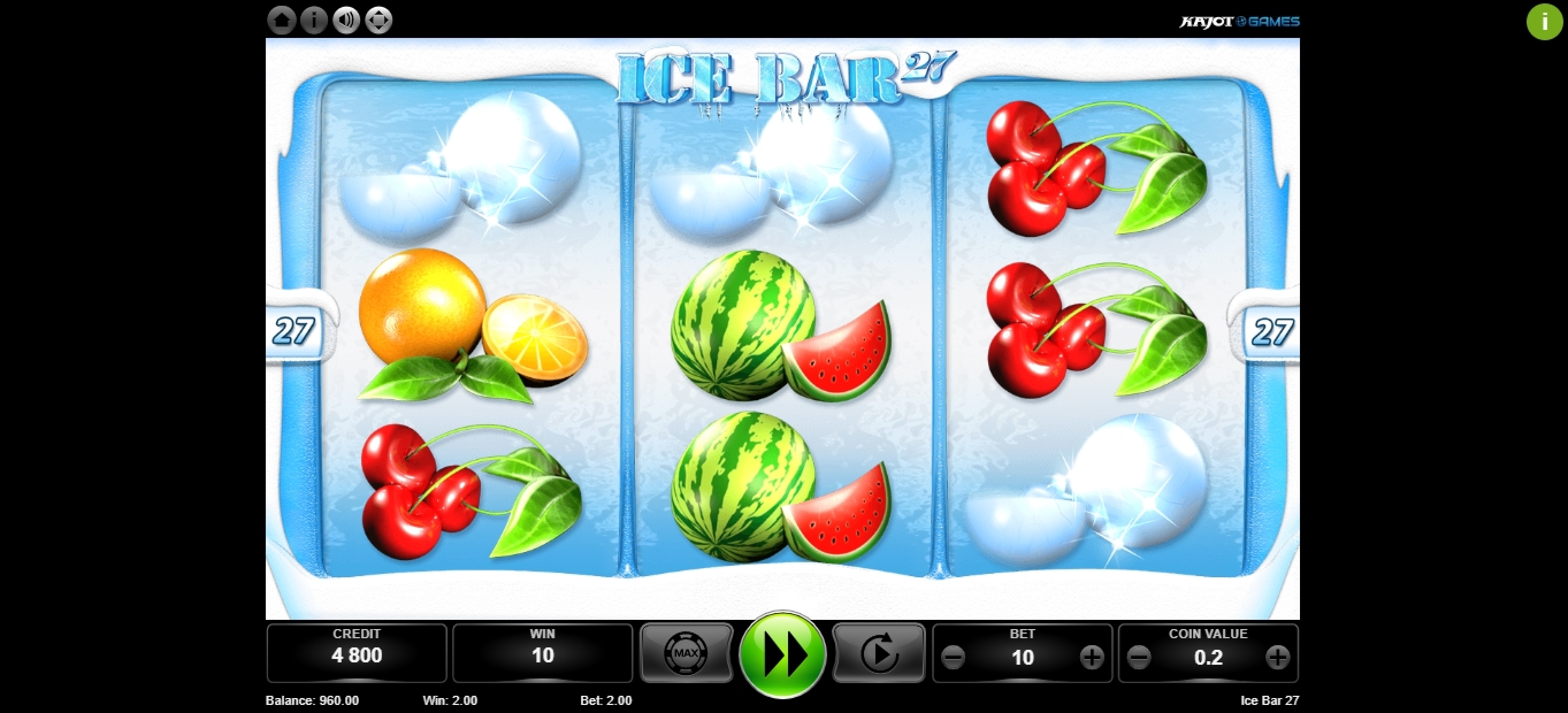 Win Money in Ice Bar 27 Free Slot Game by Kajot