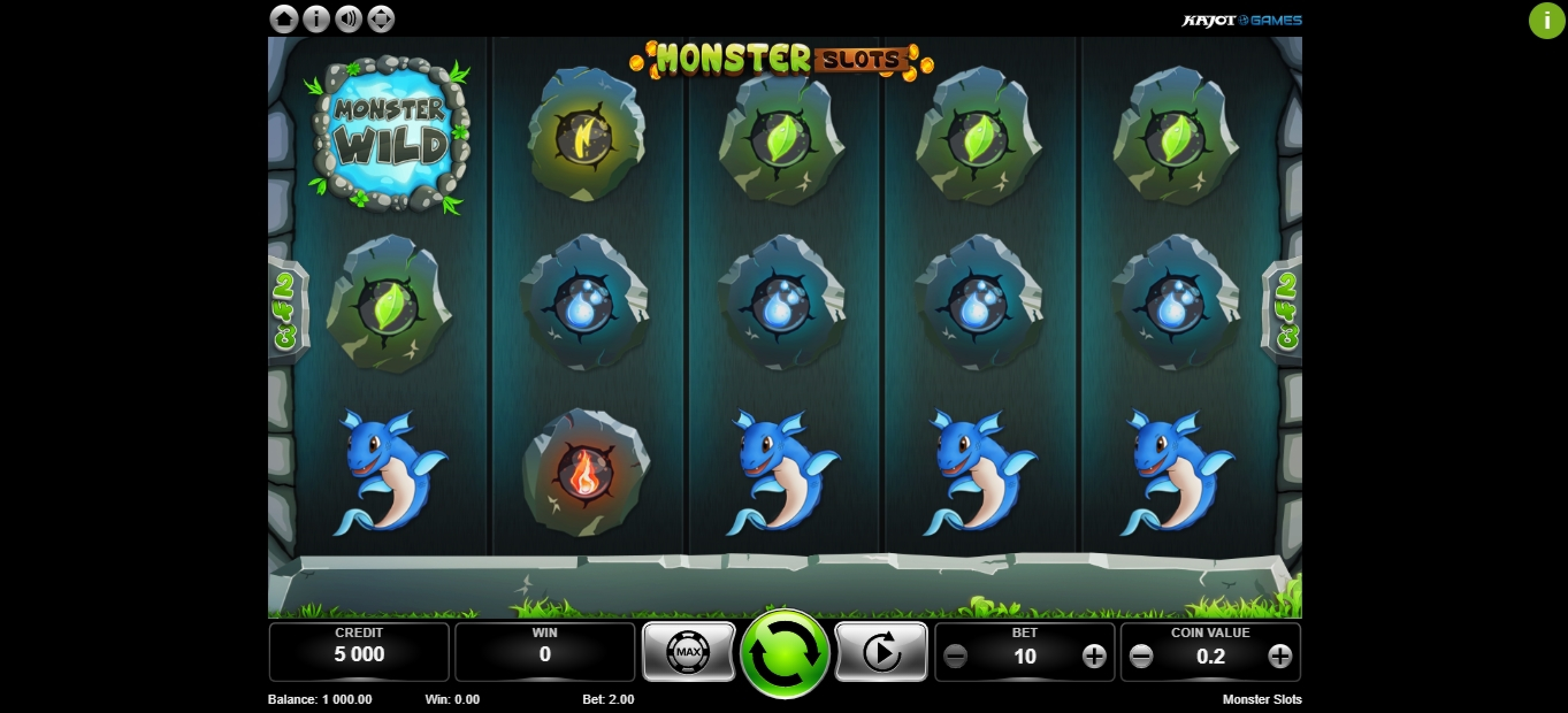 Reels in Monster Slot Slot Game by Kajot